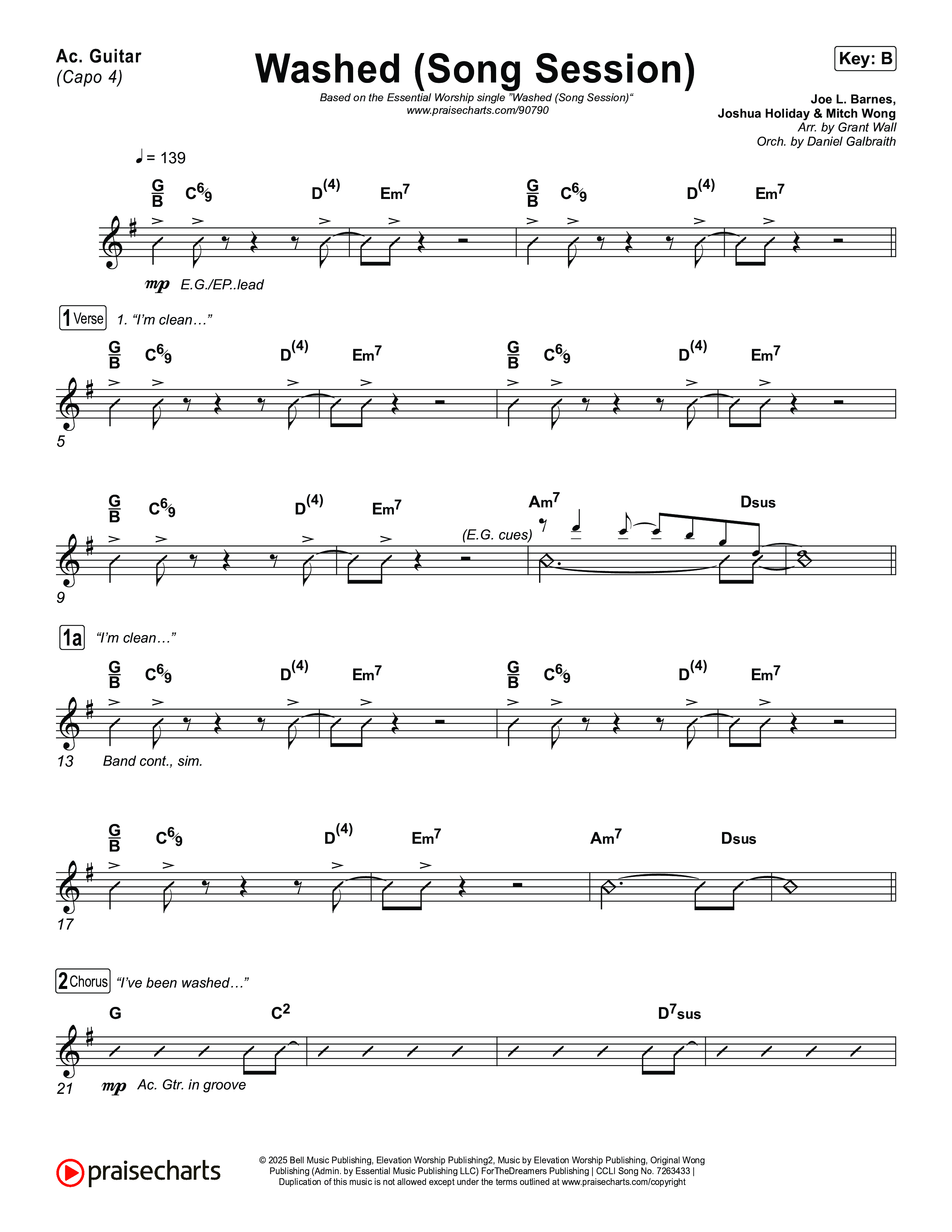 Washed (Song Session) Acoustic Guitar (Essential Worship / Mitch Wong)