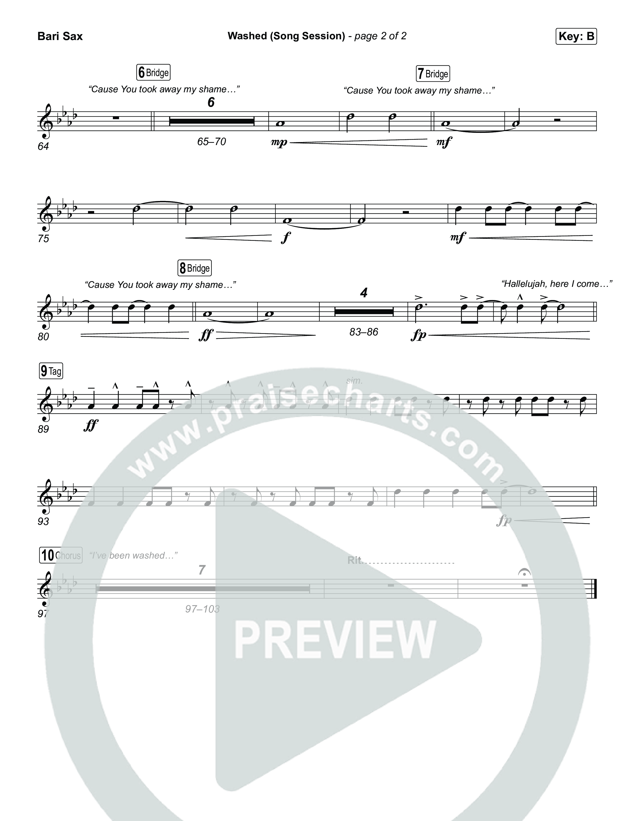 Washed (Song Session) Bari Sax (Essential Worship / Mitch Wong)