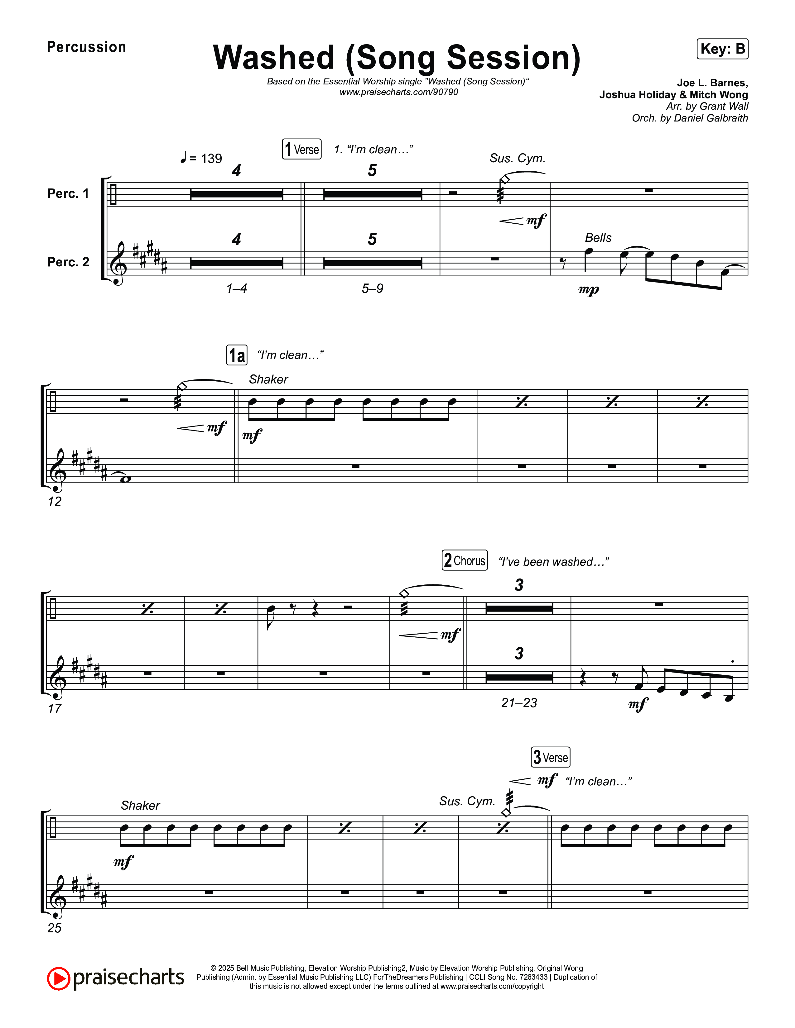 Washed (Song Session) Percussion (Essential Worship / Mitch Wong)