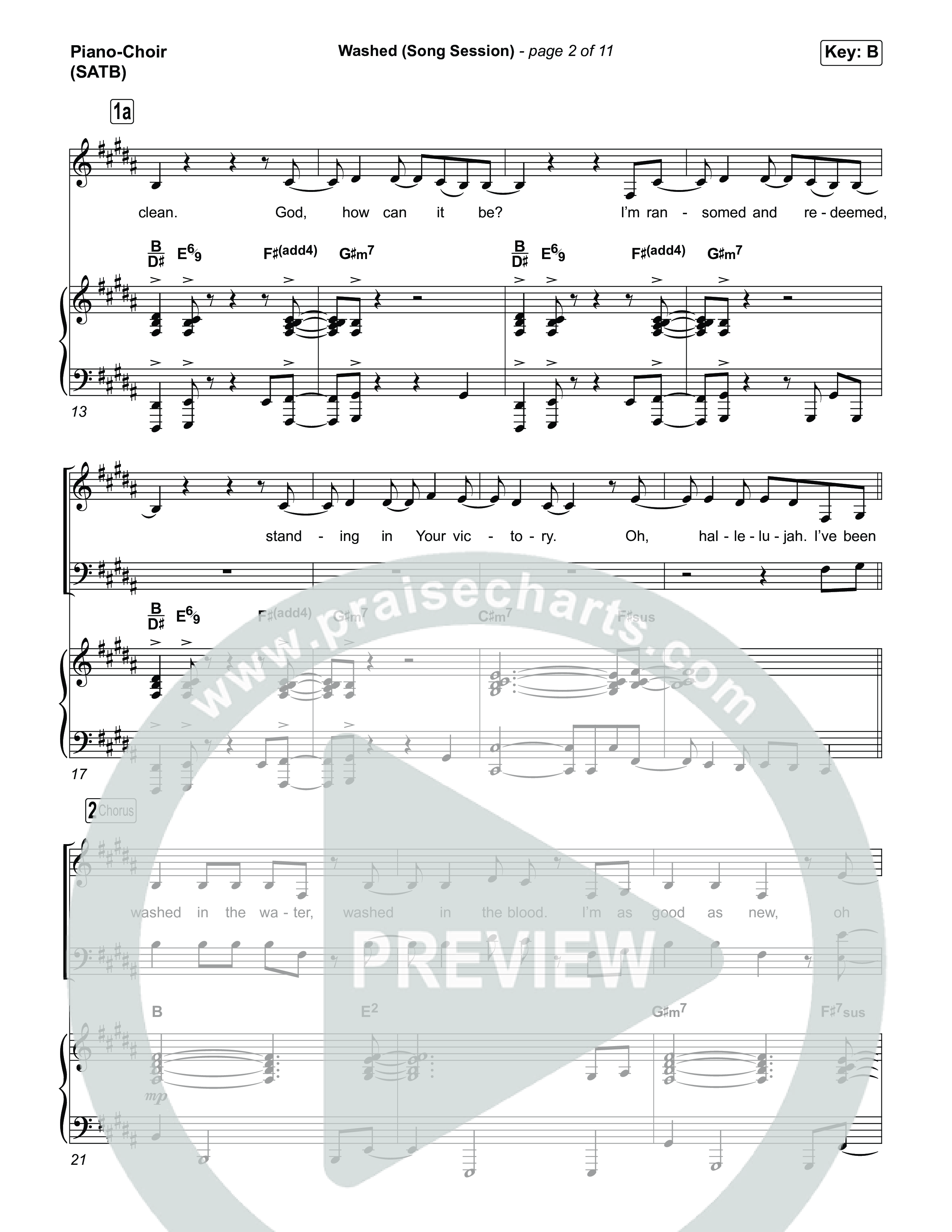 Washed (Song Session) Piano/Vocal Pack (Essential Worship / Mitch Wong)