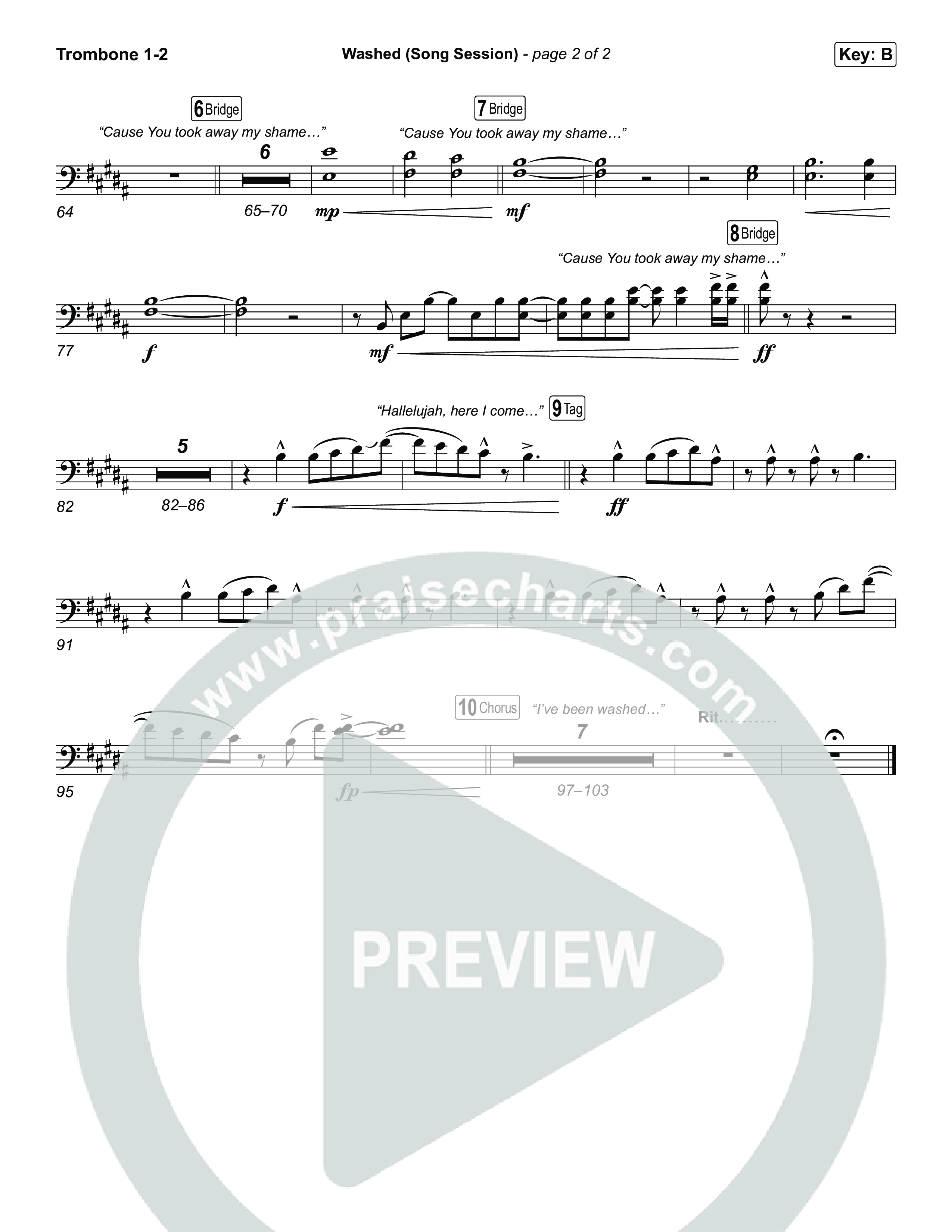 Washed (Song Session) Trombone 1,2 (Essential Worship / Mitch Wong)