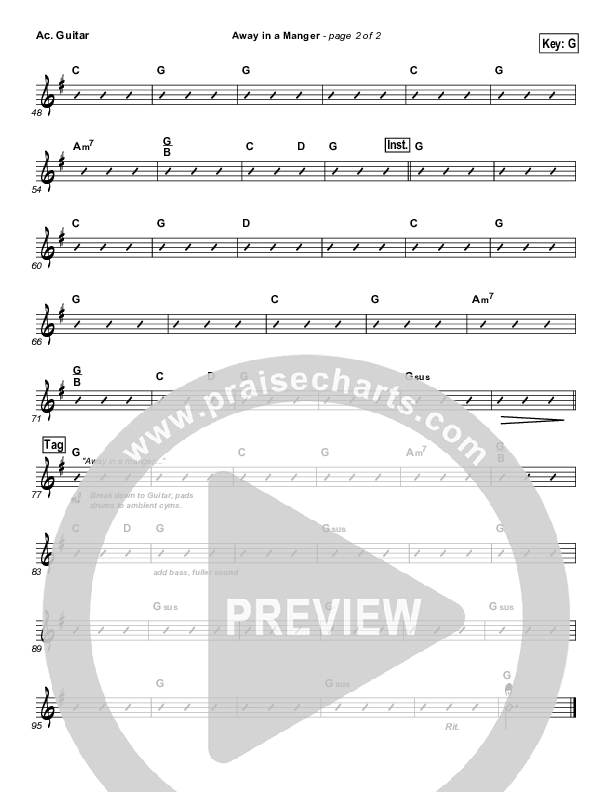 Away In A Manger Acoustic Guitar (Casting Crowns)