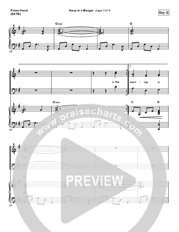 Away In A Manger Piano/Vocal (Casting Crowns)