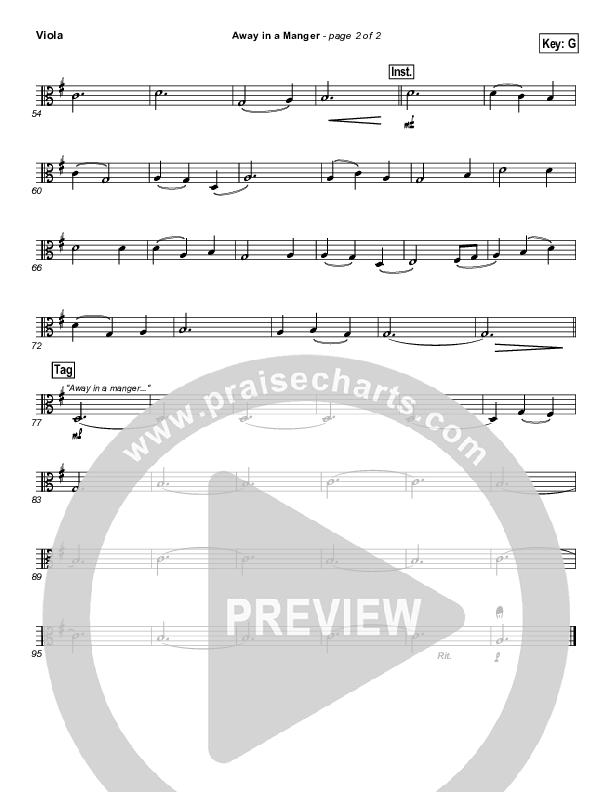 Away In A Manger Viola (Casting Crowns)