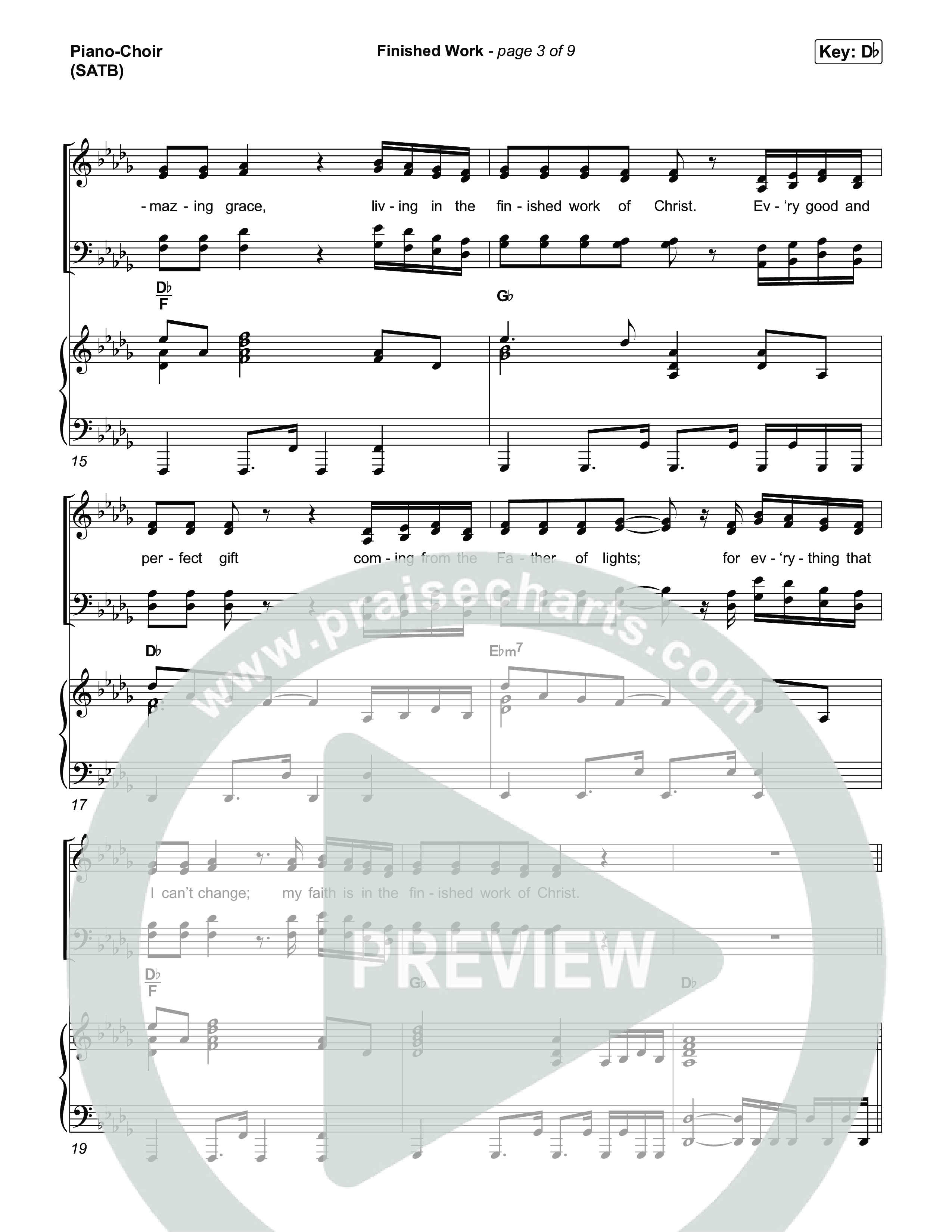 Finished Work Piano/Vocal (SATB) (Matt Maher)
