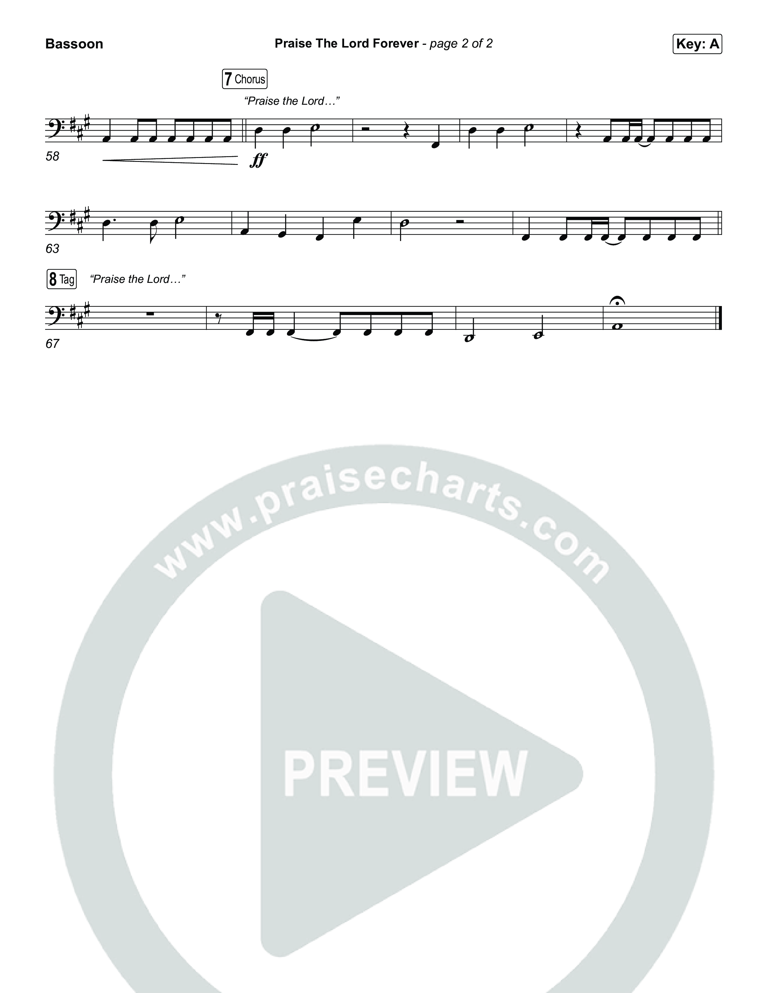 Praise The Lord Forever Bassoon (Phil Wickham / Pat Barrett)