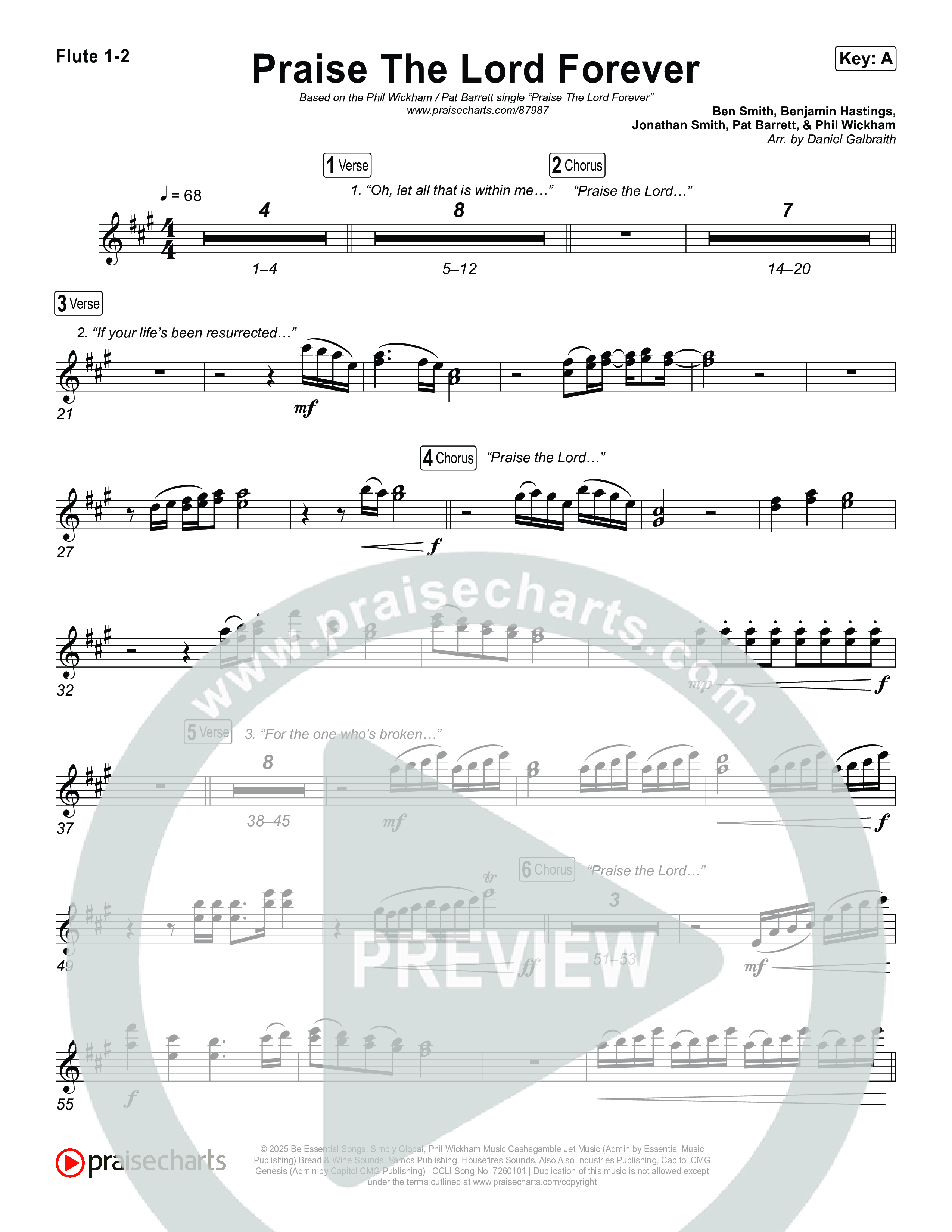 Praise The Lord Forever Flute 1,2 (Phil Wickham / Pat Barrett)