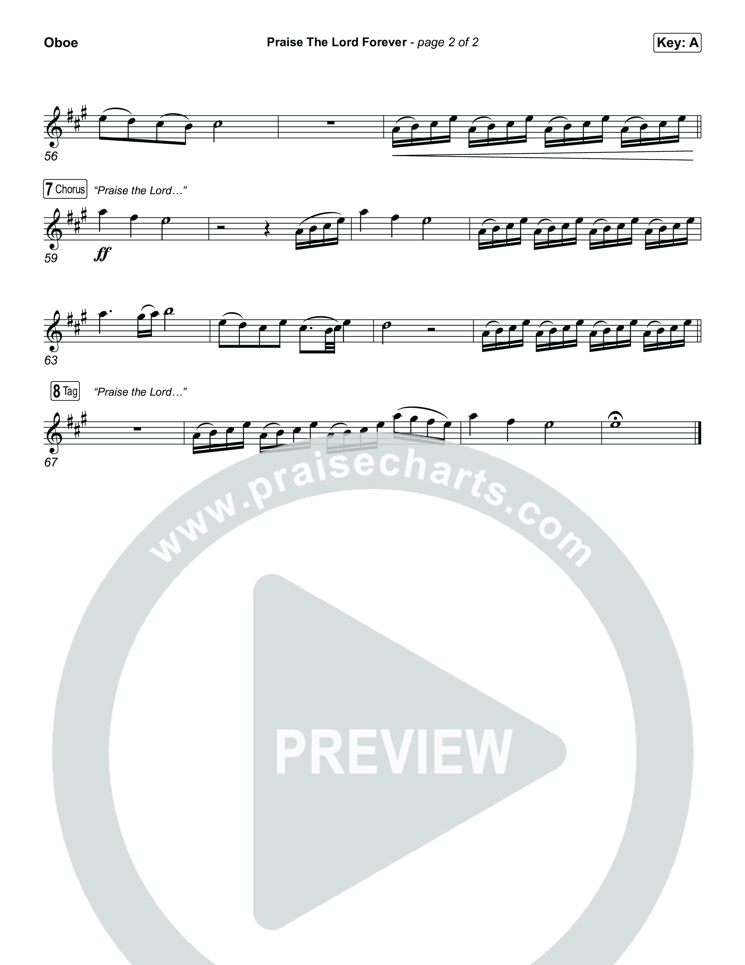 Praise The Lord Forever Oboe (Phil Wickham / Pat Barrett)