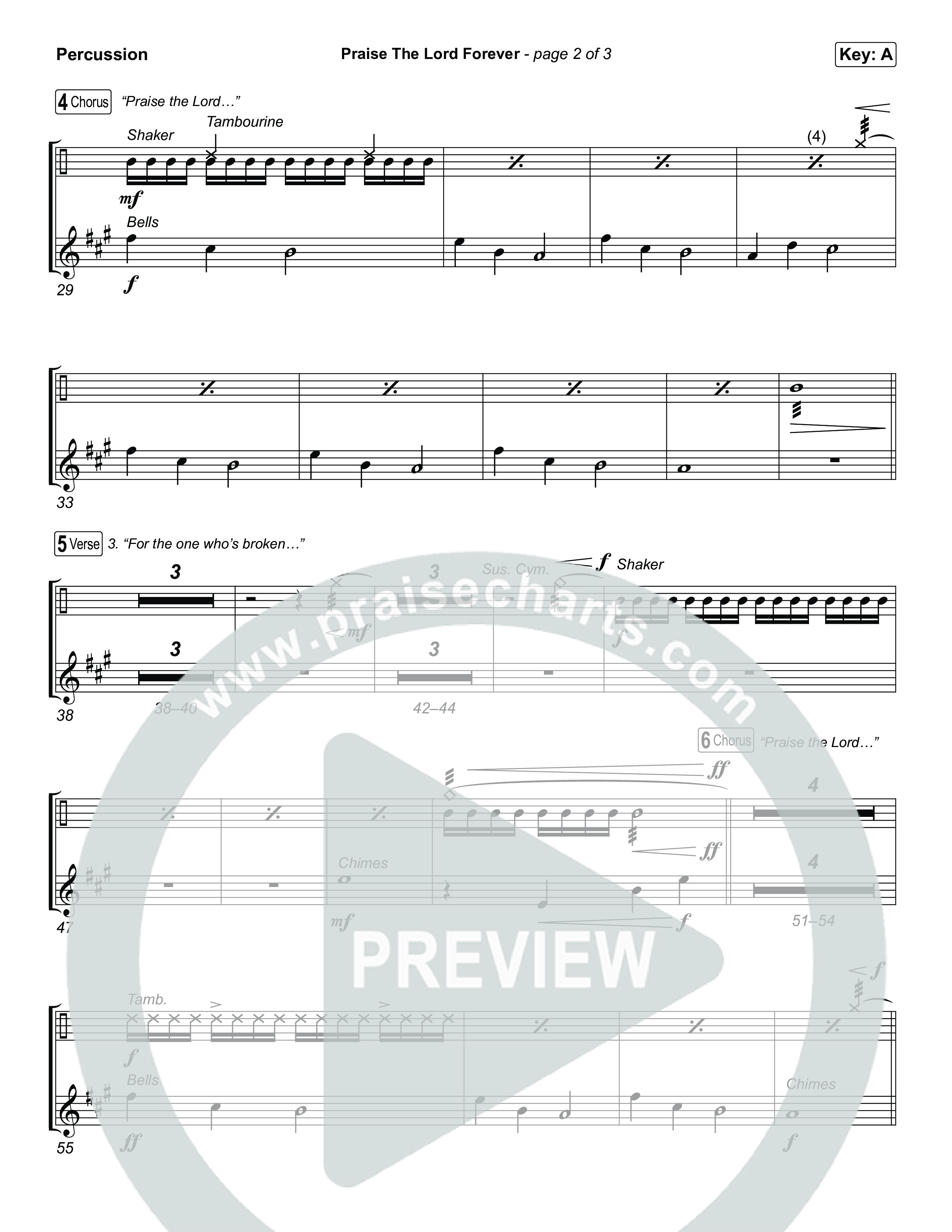 Praise The Lord Forever Percussion (Phil Wickham / Pat Barrett)