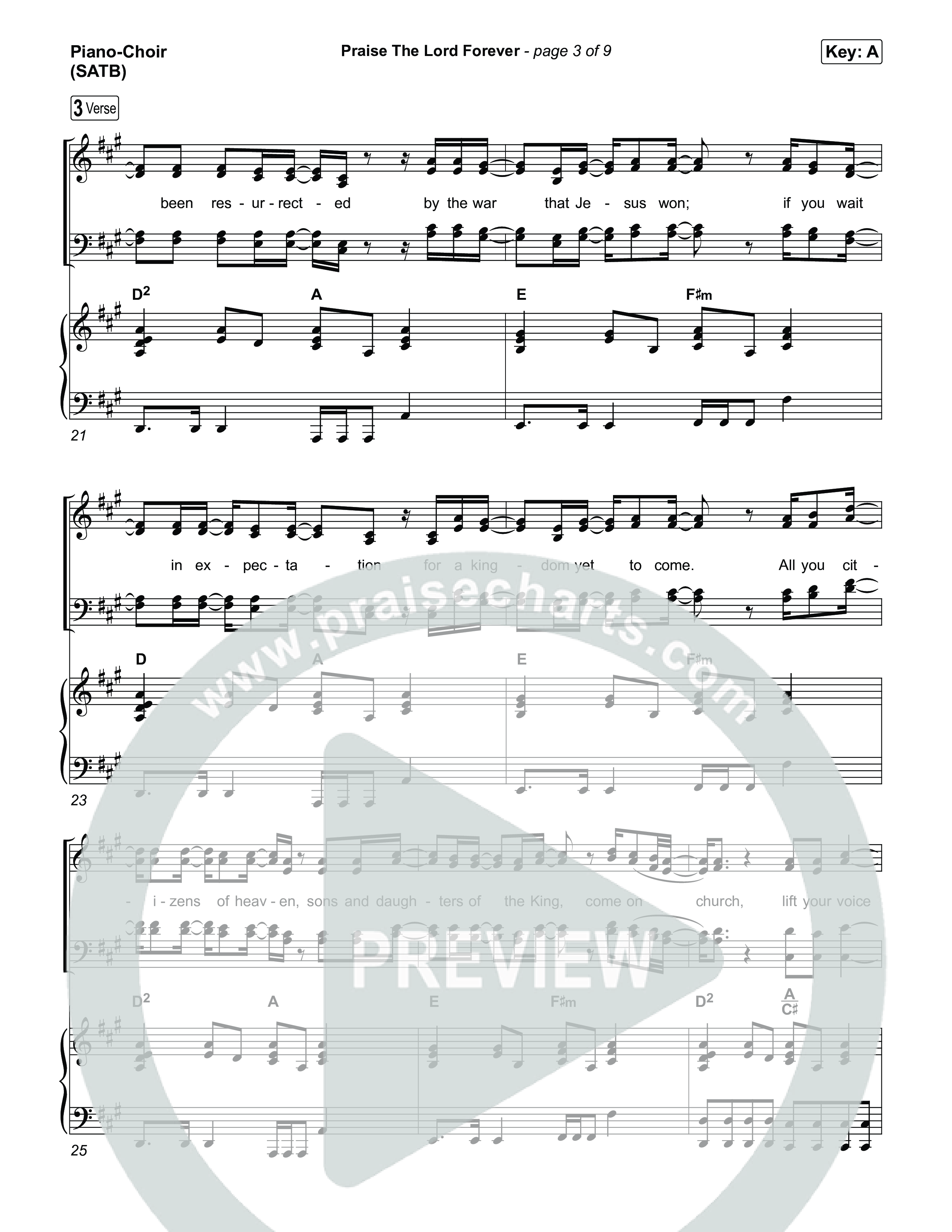 Praise The Lord Forever Piano/Vocal Pack (Phil Wickham / Pat Barrett)