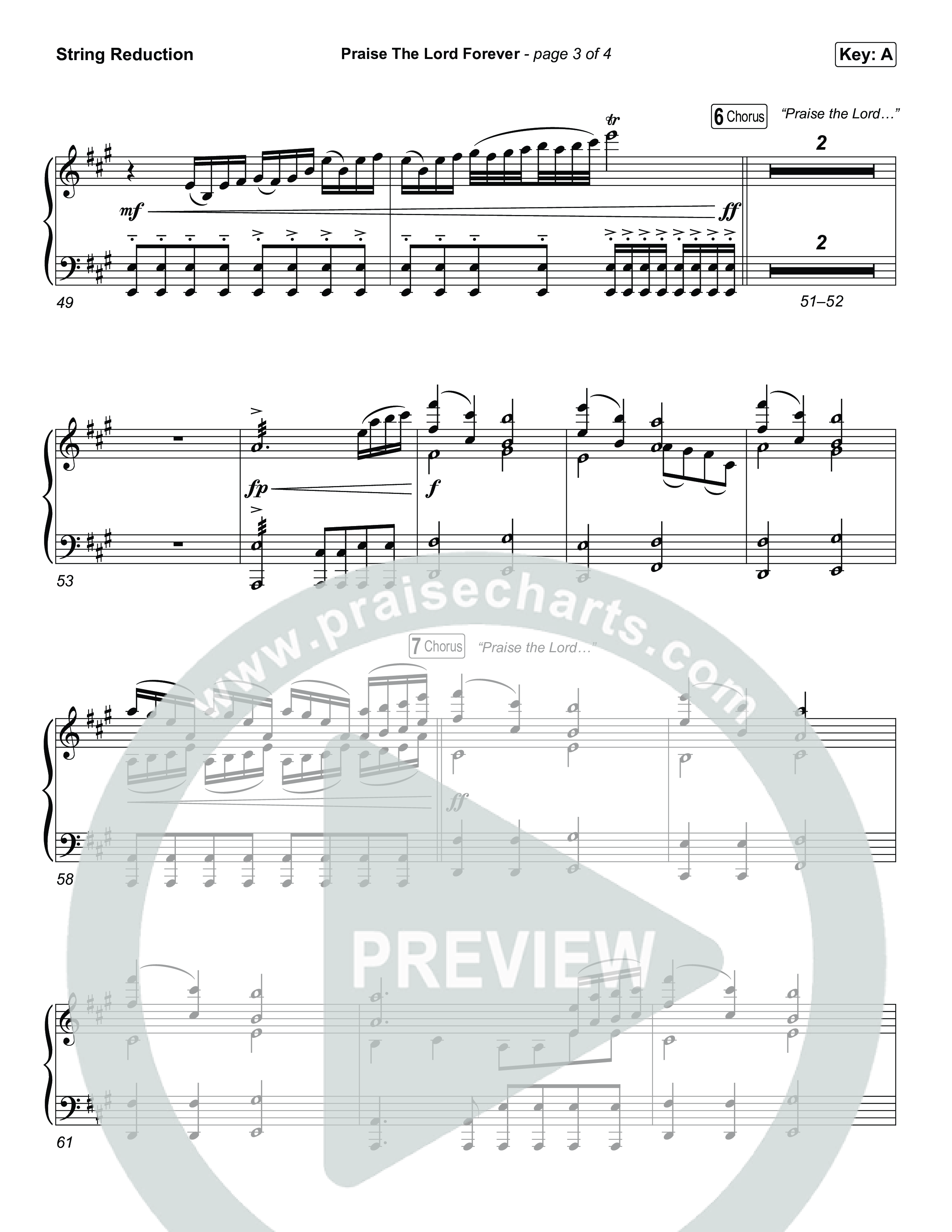 Praise The Lord Forever String Reduction (Phil Wickham / Pat Barrett)