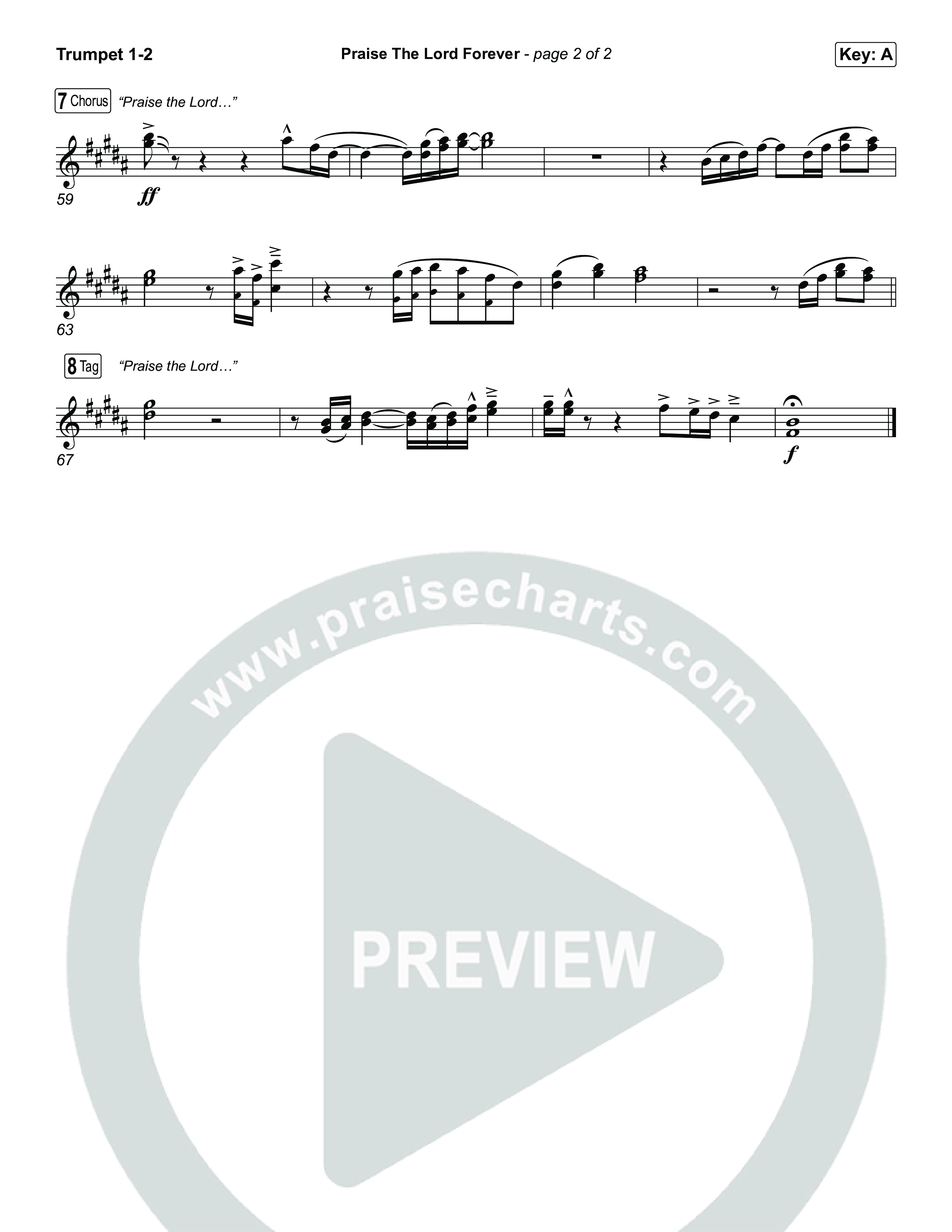 Praise The Lord Forever Trumpet 1,2 (Phil Wickham / Pat Barrett)