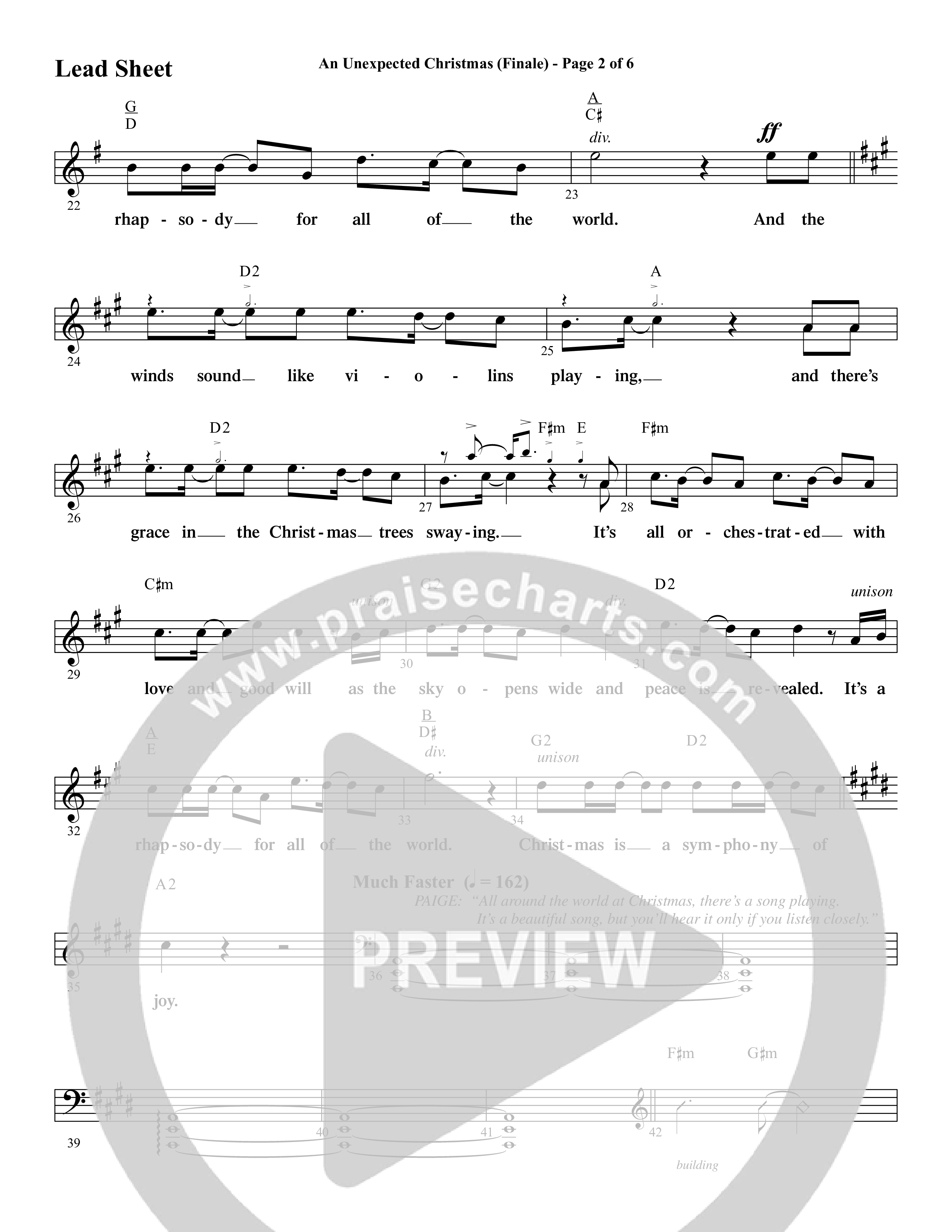 An Unexpected Christmas (11 Song Choral Collection) Song 11 (Lead & Chords) (Arr. Daniel Semsen)