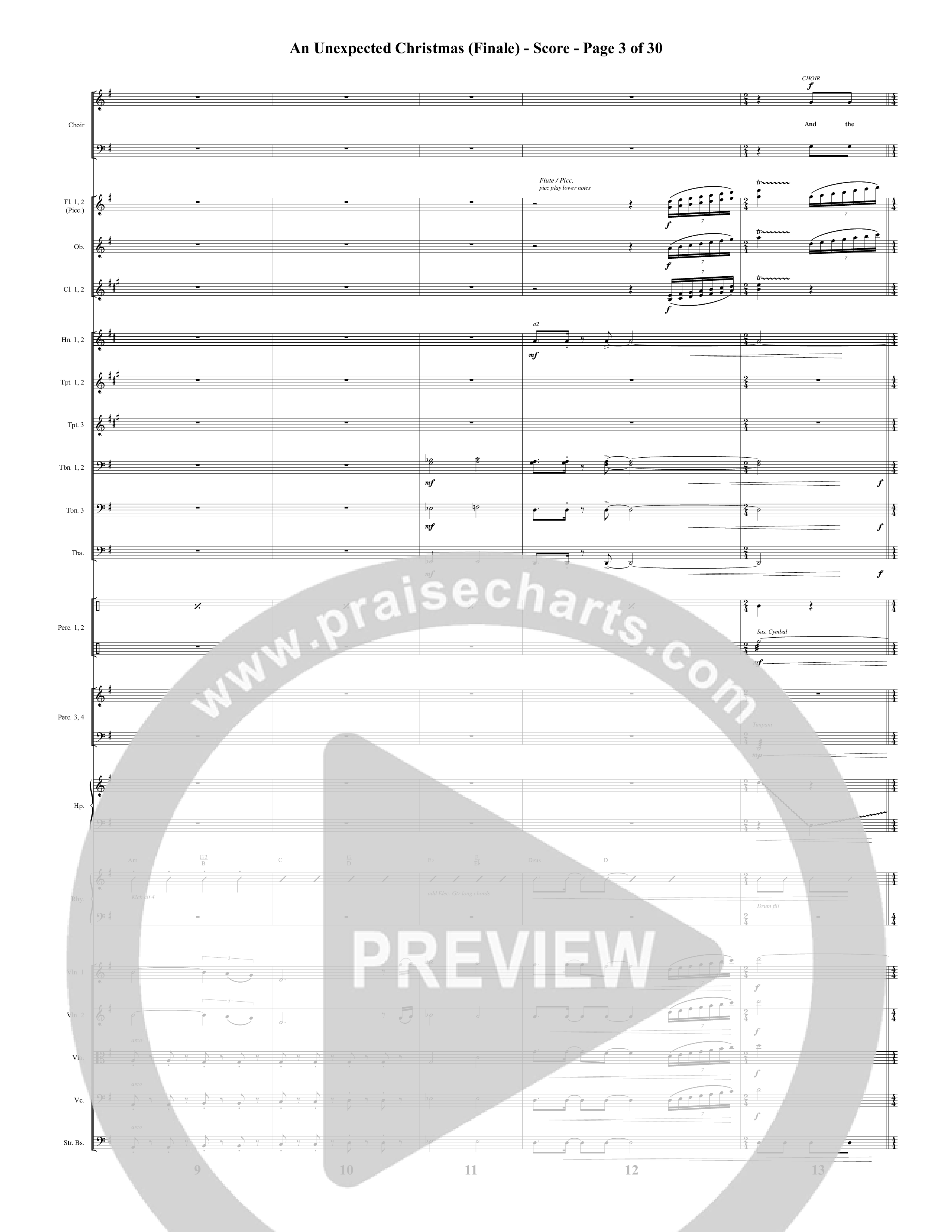 An Unexpected Christmas (11 Song Choral Collection) Song 11 (Orchestration) (Arr. Daniel Semsen)