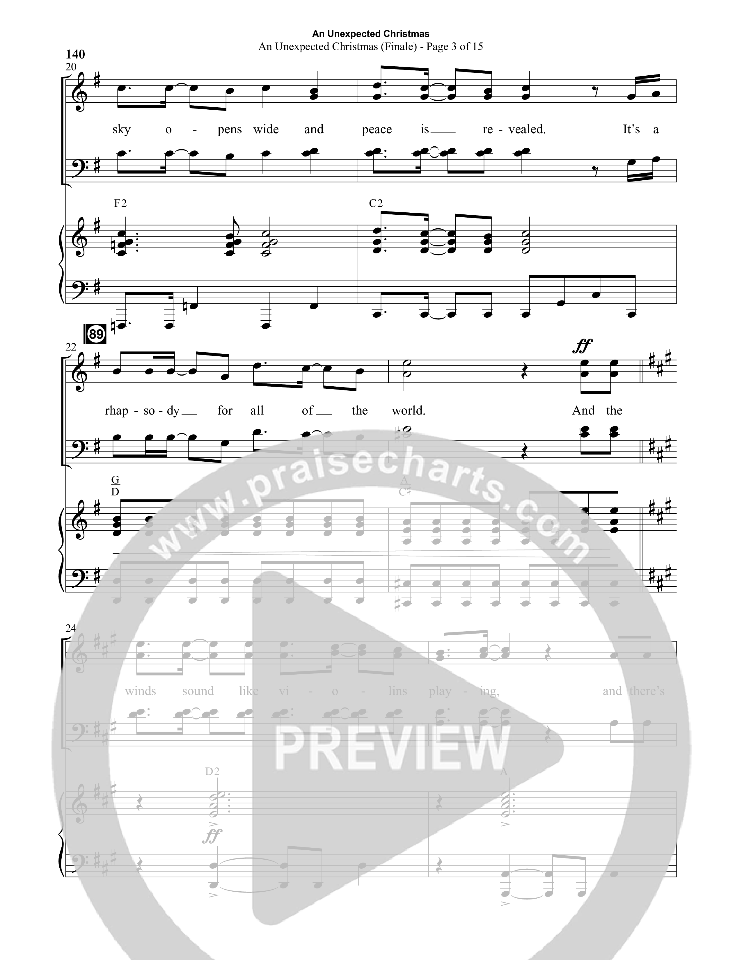 An Unexpected Christmas (11 Song Choral Collection) Song 11 (Piano SATB) (Arr. Daniel Semsen)