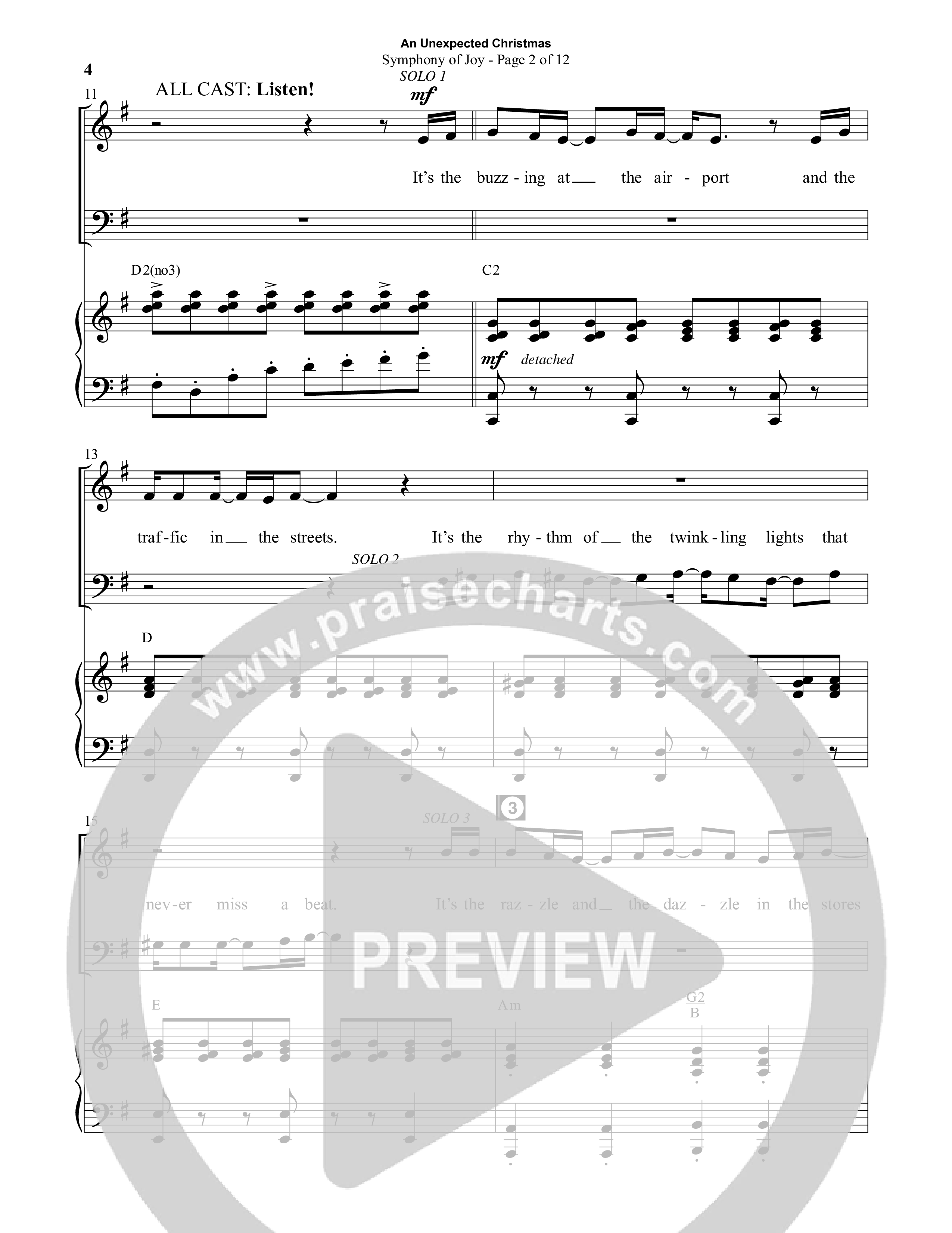 An Unexpected Christmas (11 Song Choral Collection) Song 1 (Piano SATB) (Arr. Daniel Semsen)
