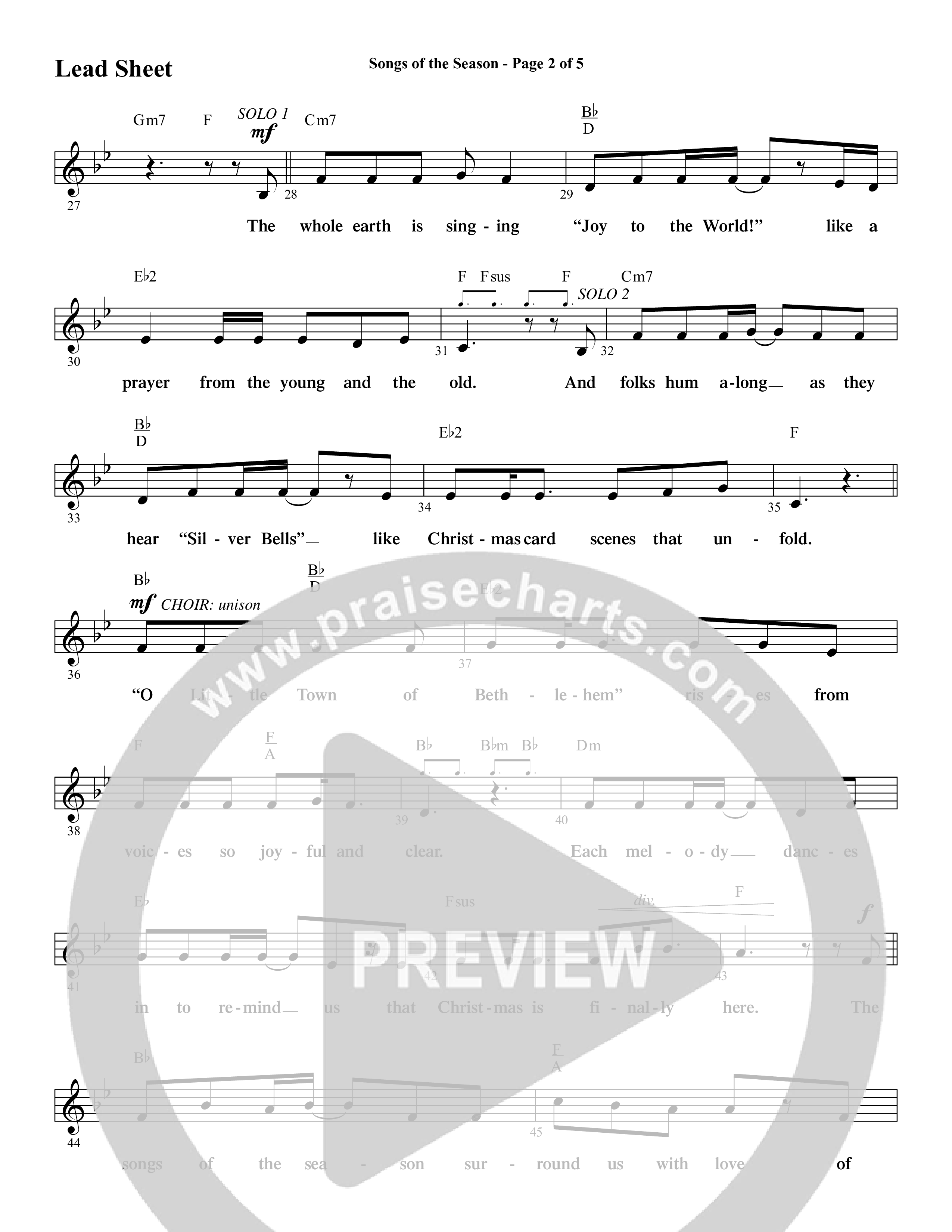 An Unexpected Christmas (11 Song Choral Collection) Song 2 (Lead & Chords) (Arr. Daniel Semsen)