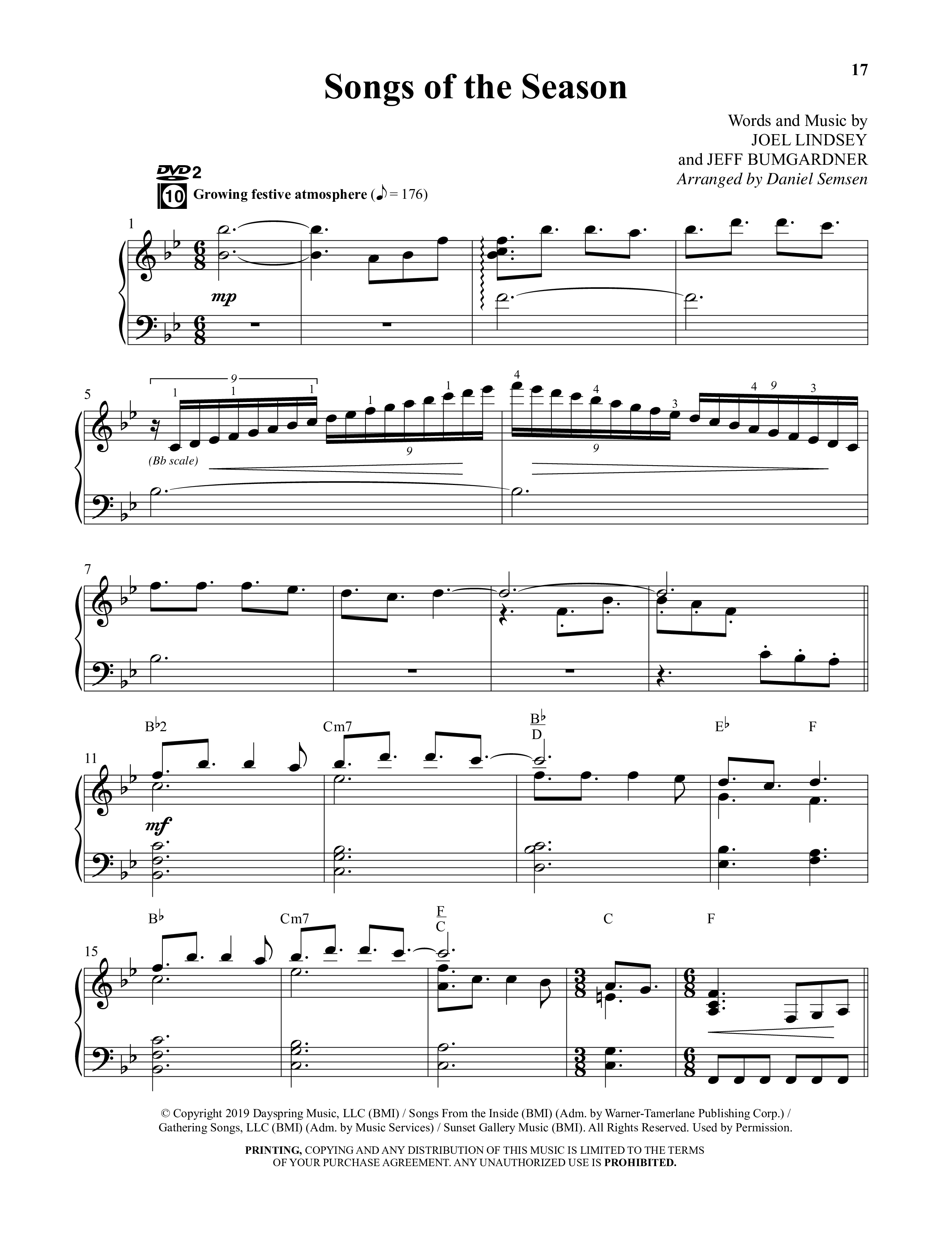 An Unexpected Christmas (11 Song Choral Collection) Song 2 (Piano SATB) (Arr. Daniel Semsen)