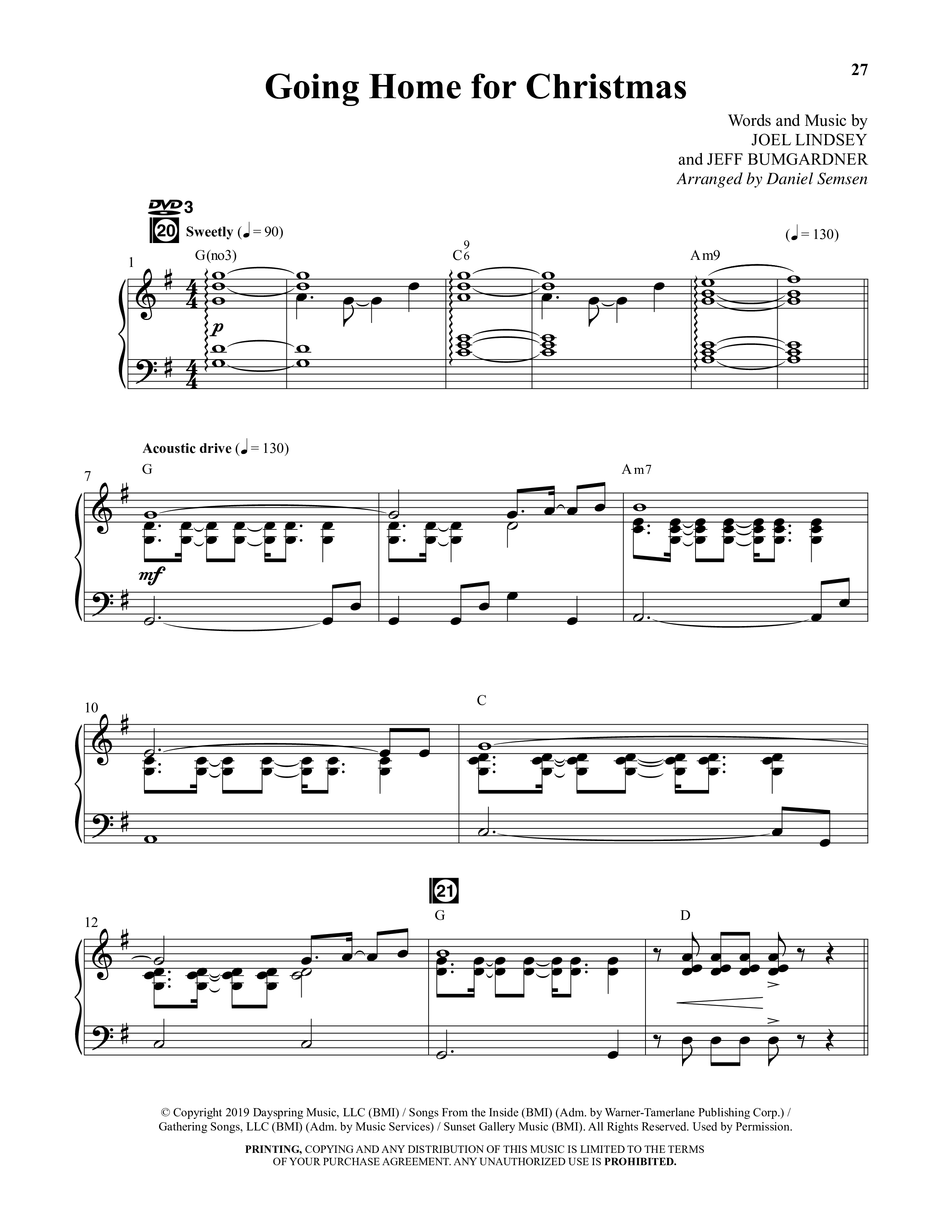 An Unexpected Christmas (11 Song Choral Collection) Song 3 (Piano SATB) (Arr. Daniel Semsen)