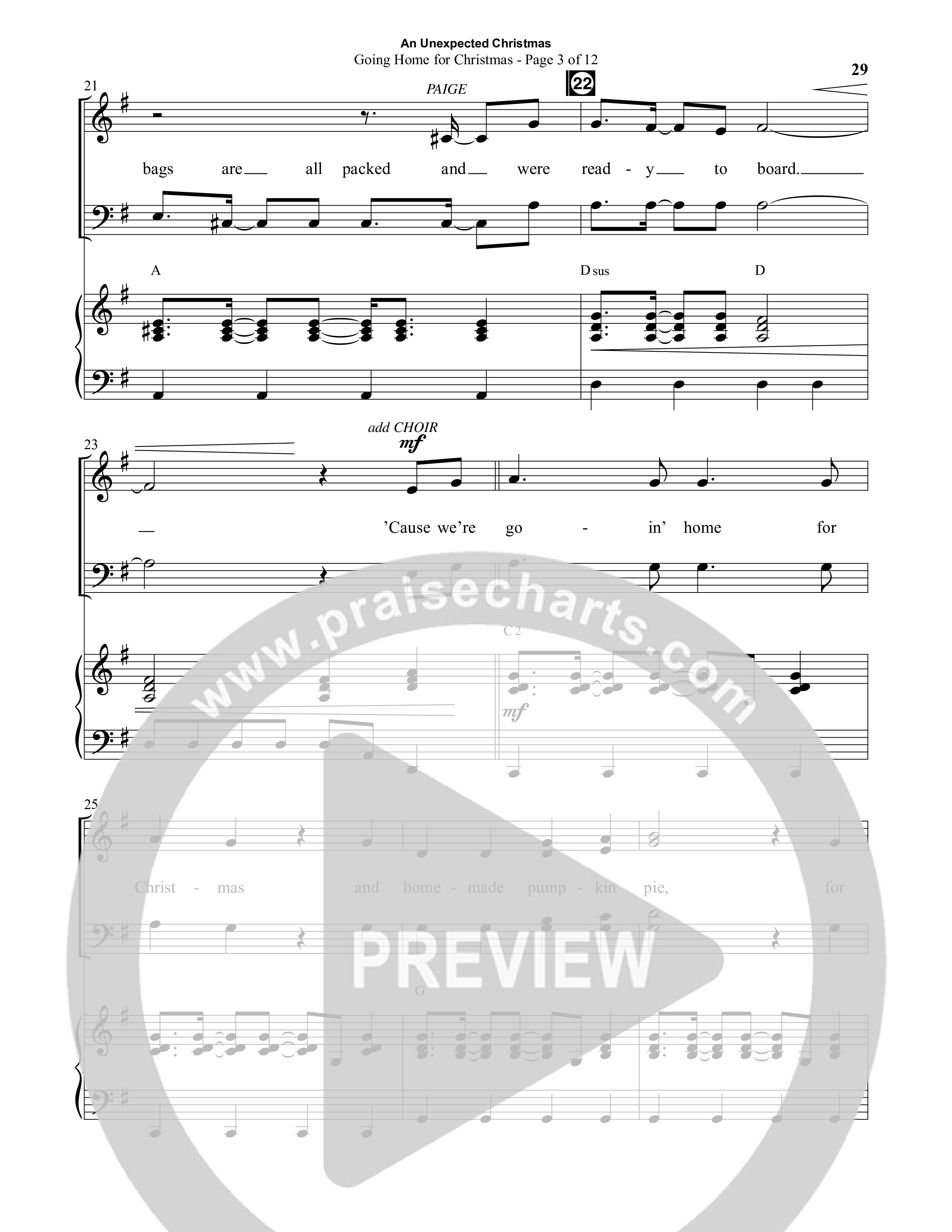 An Unexpected Christmas (11 Song Choral Collection) Song 3 (Piano SATB) (Arr. Daniel Semsen)