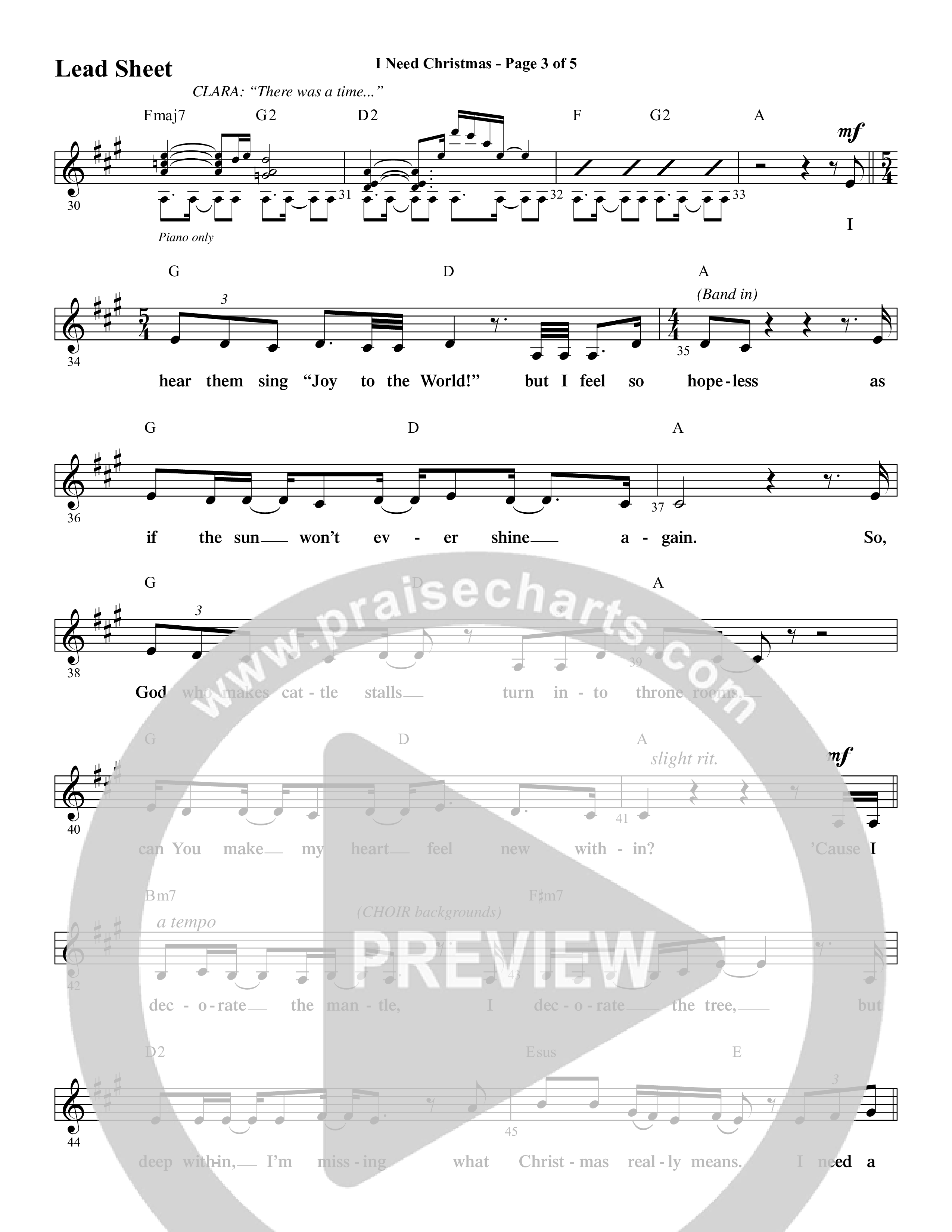 An Unexpected Christmas (11 Song Choral Collection) Song 4 (Lead & Chords) (Arr. Daniel Semsen)