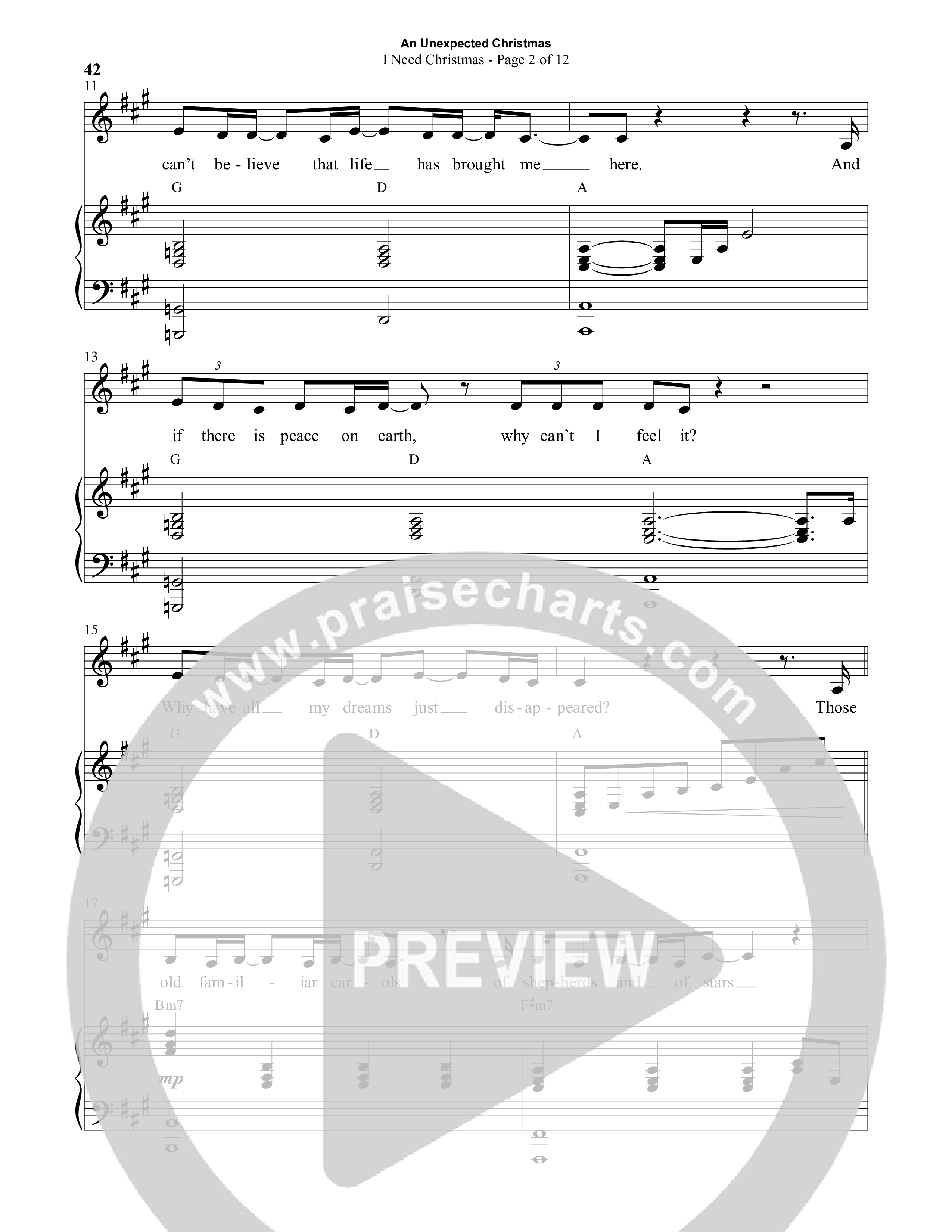 An Unexpected Christmas (11 Song Choral Collection) Song 4 (Piano SATB) (Arr. Daniel Semsen)