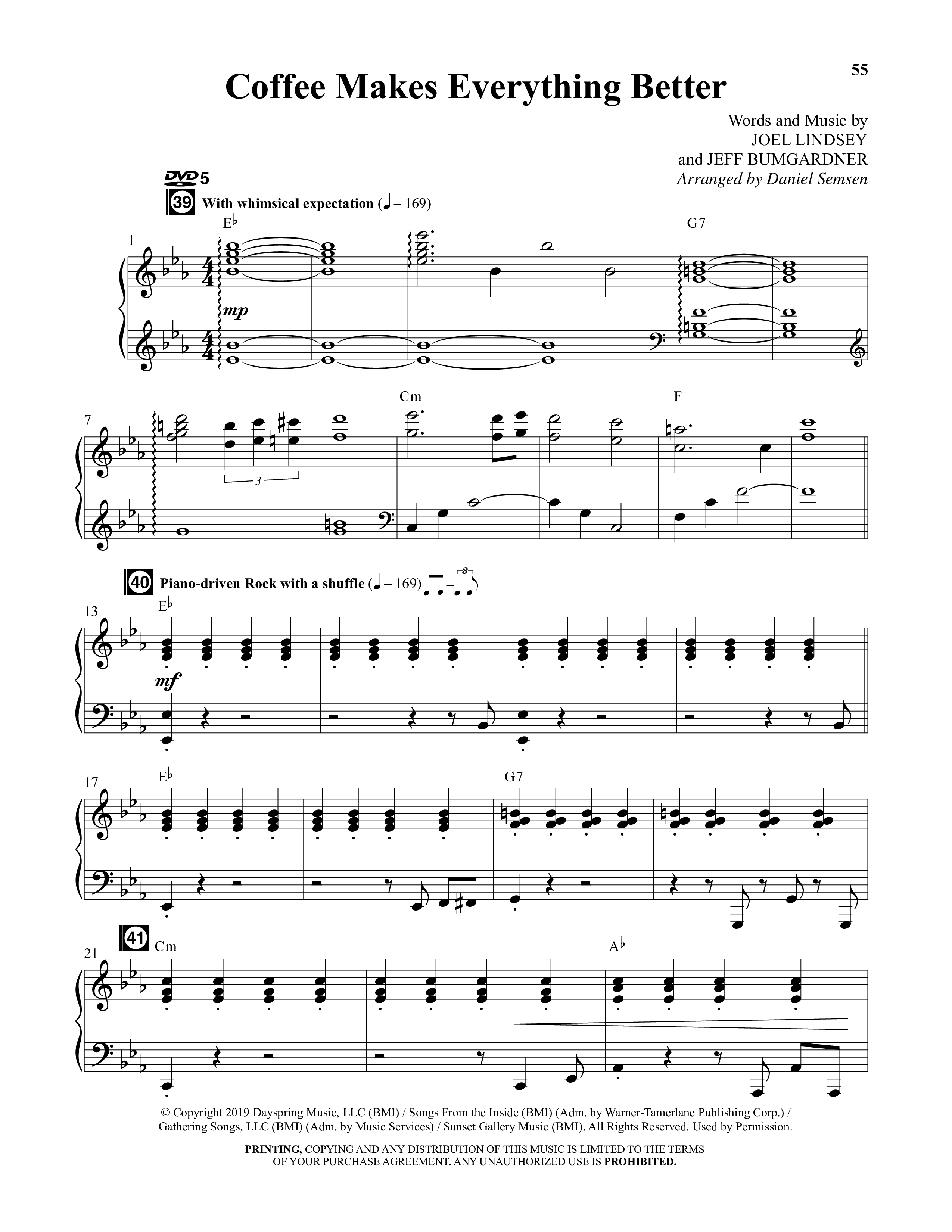 An Unexpected Christmas (11 Song Choral Collection) Song 5 (Piano SATB) (Arr. Daniel Semsen)