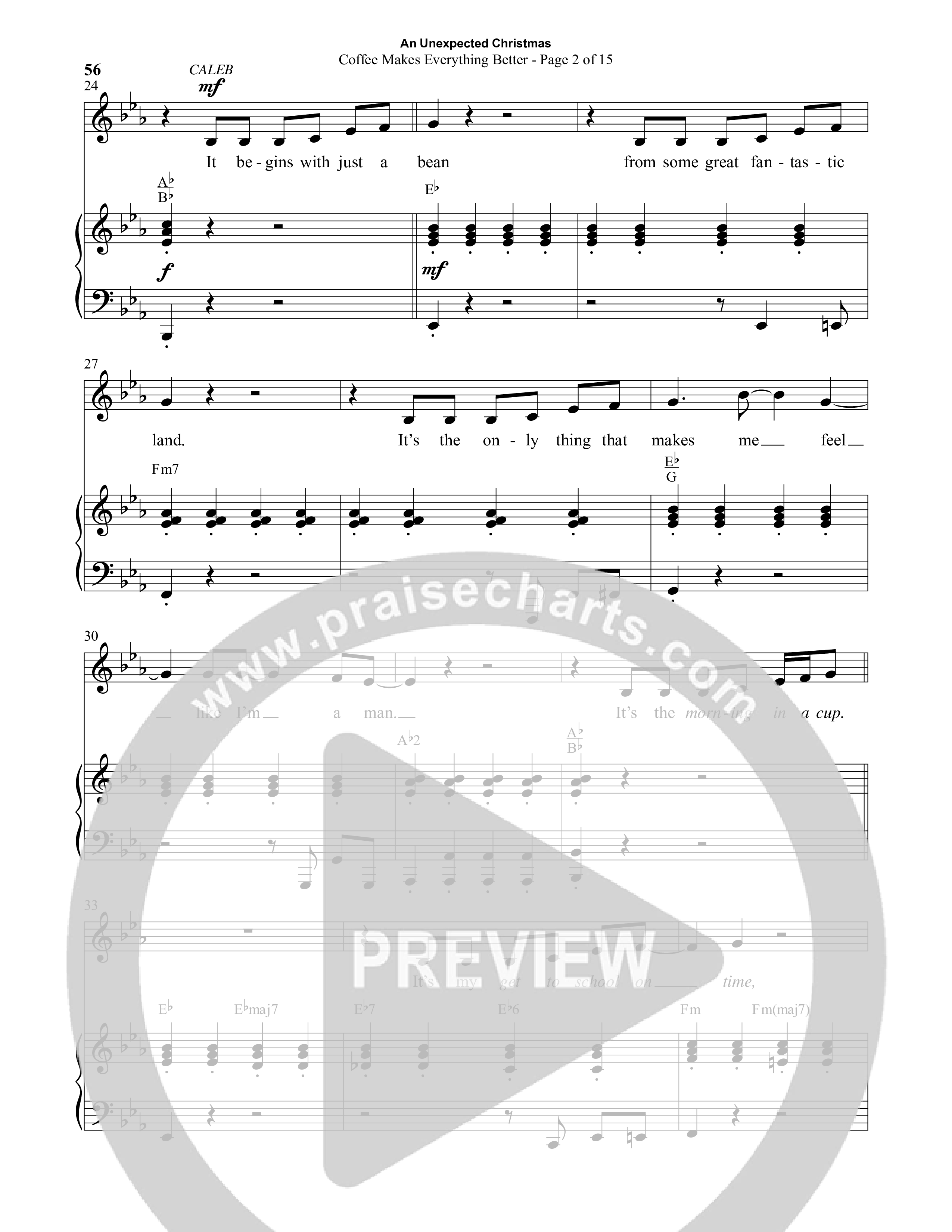 An Unexpected Christmas (11 Song Choral Collection) Song 5 (Piano SATB) (Arr. Daniel Semsen)