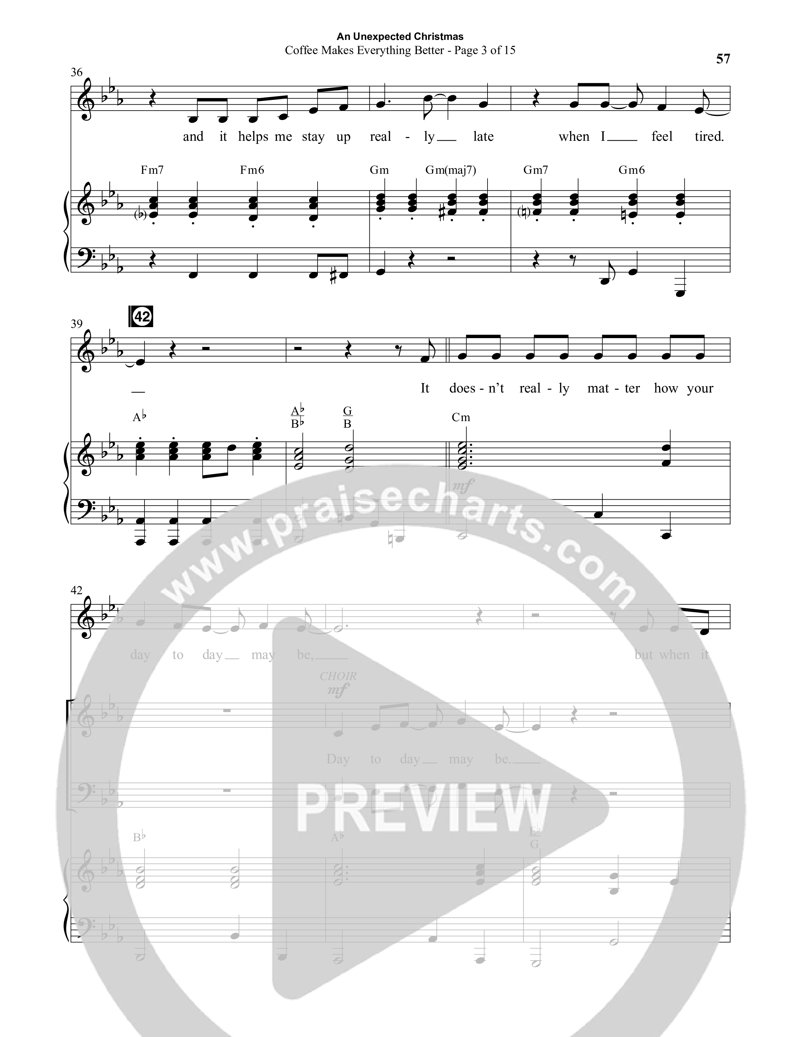 An Unexpected Christmas (11 Song Choral Collection) Song 5 (Piano SATB) (Arr. Daniel Semsen)