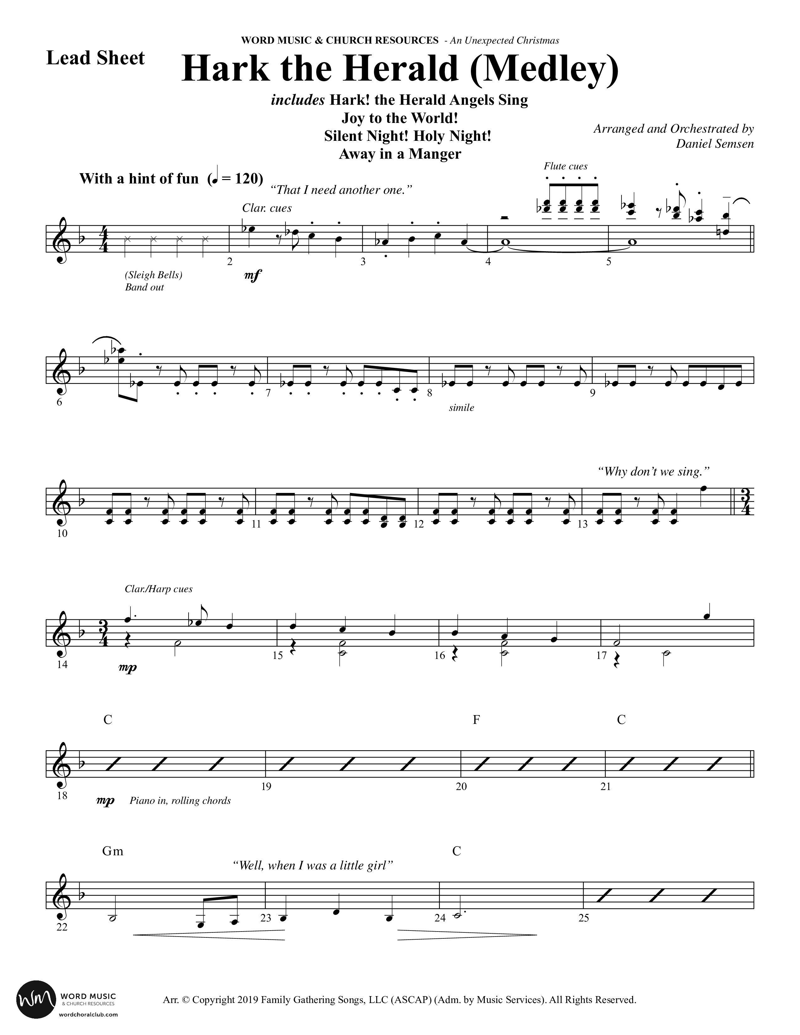 An Unexpected Christmas (11 Song Choral Collection) Song 6 (Lead & Chords) (Arr. Daniel Semsen)