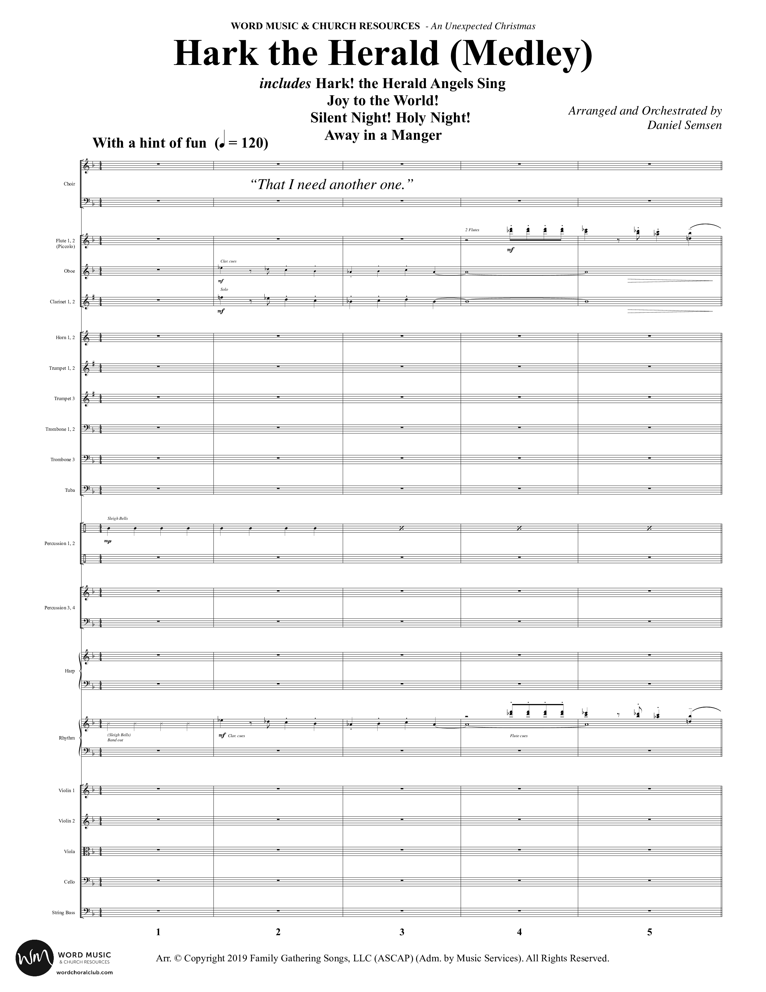 An Unexpected Christmas (11 Song Choral Collection) Song 6 (Orchestration) (Arr. Daniel Semsen)