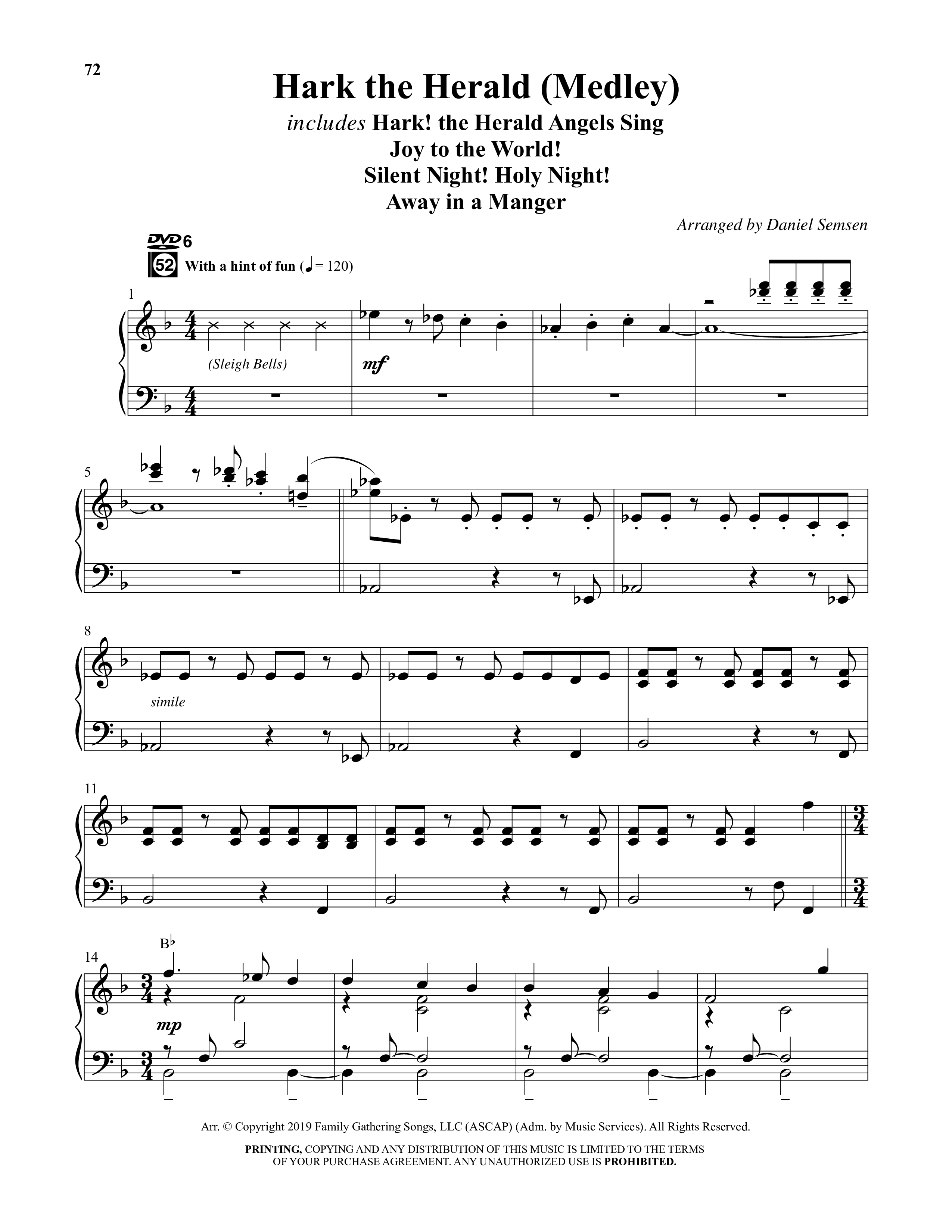 An Unexpected Christmas (11 Song Choral Collection) Song 6 (Piano SATB) (Arr. Daniel Semsen)