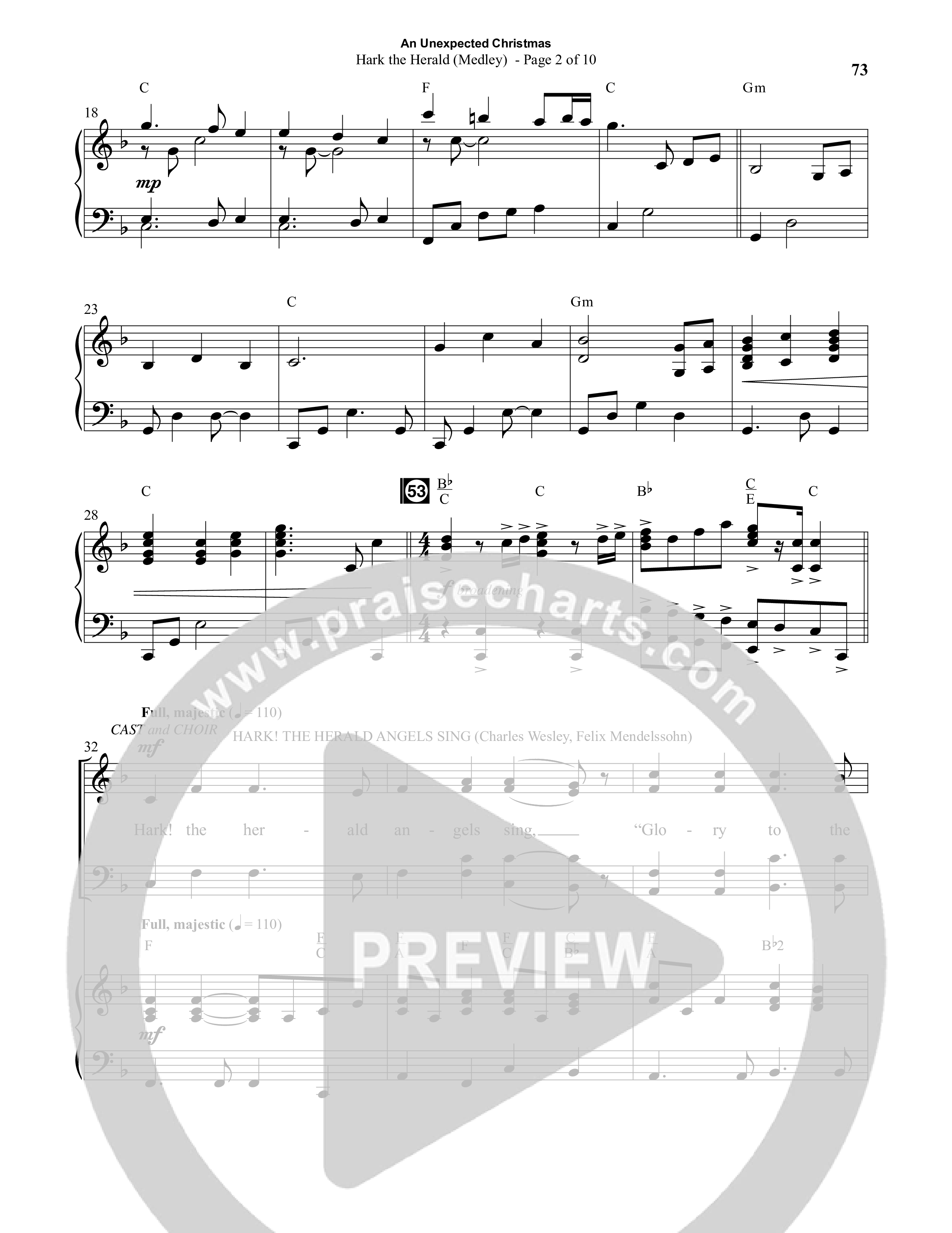 An Unexpected Christmas (11 Song Choral Collection) Song 6 (Piano SATB) (Arr. Daniel Semsen)