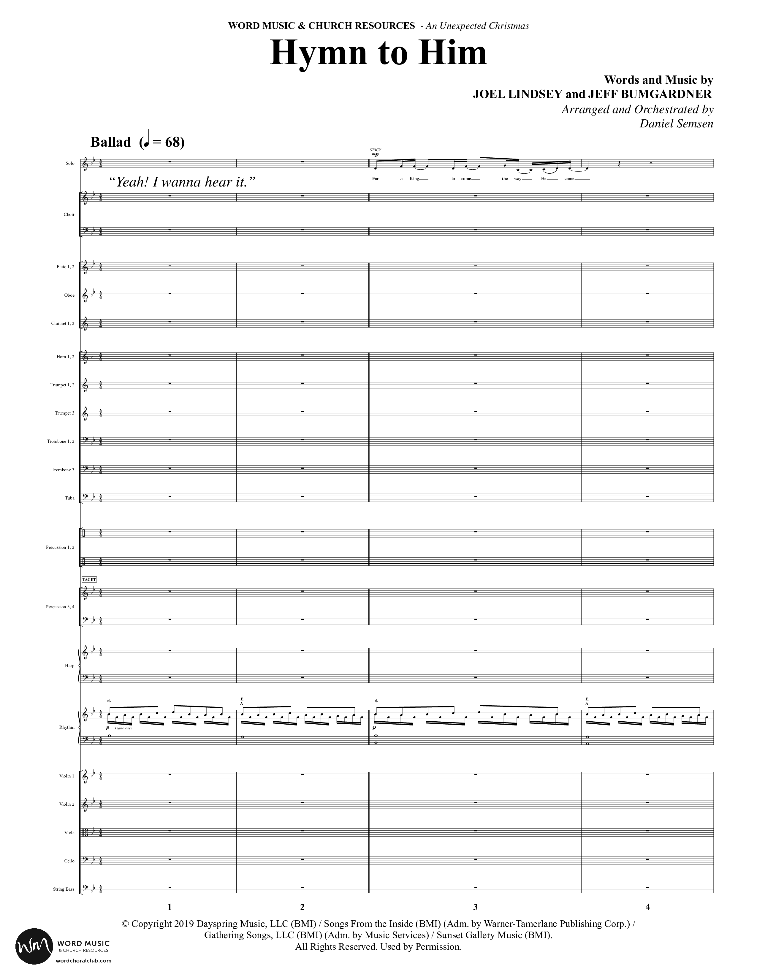 An Unexpected Christmas (11 Song Choral Collection) Song 7 (Orchestration) (Arr. Daniel Semsen)