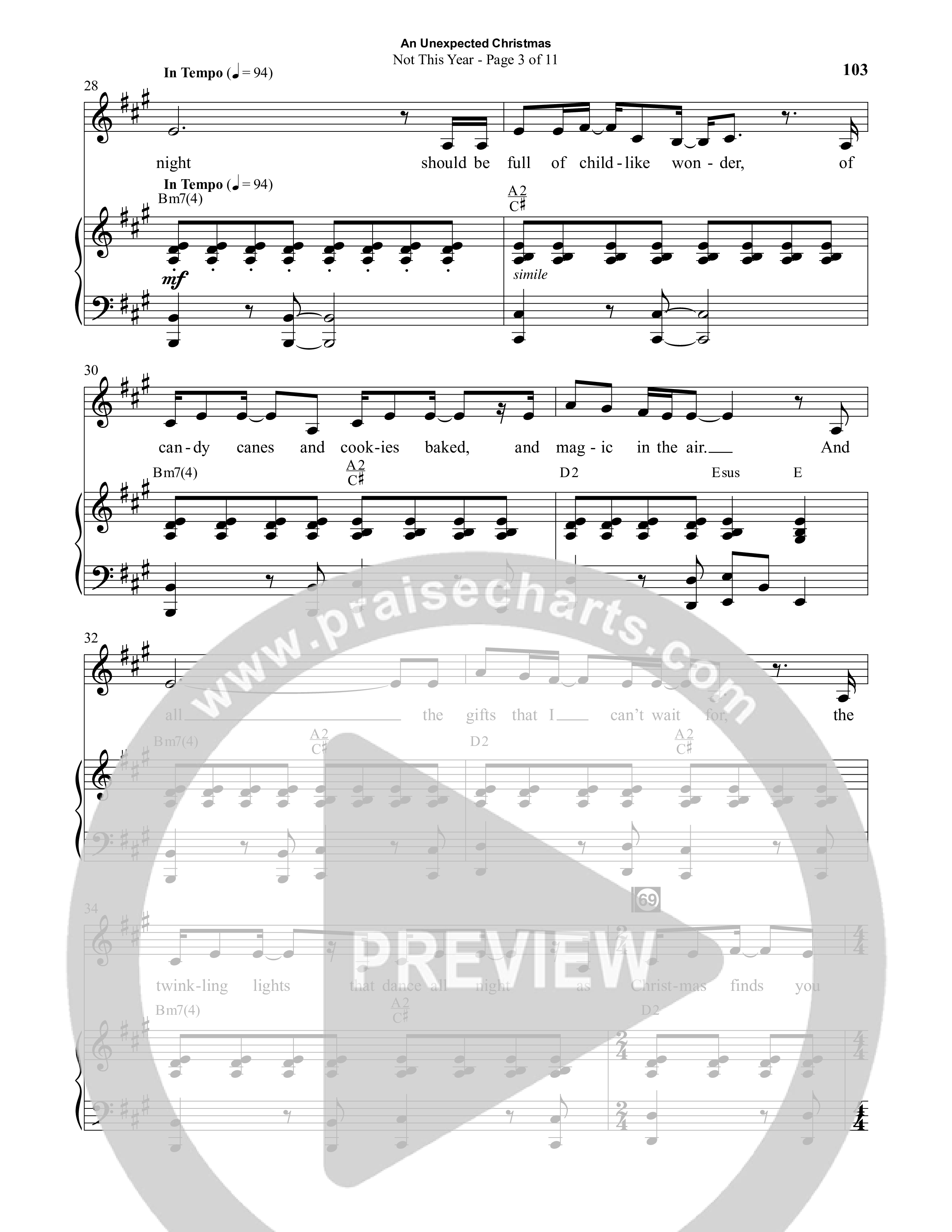 An Unexpected Christmas (11 Song Choral Collection) Song 8 (Piano SATB) (Arr. Daniel Semsen)