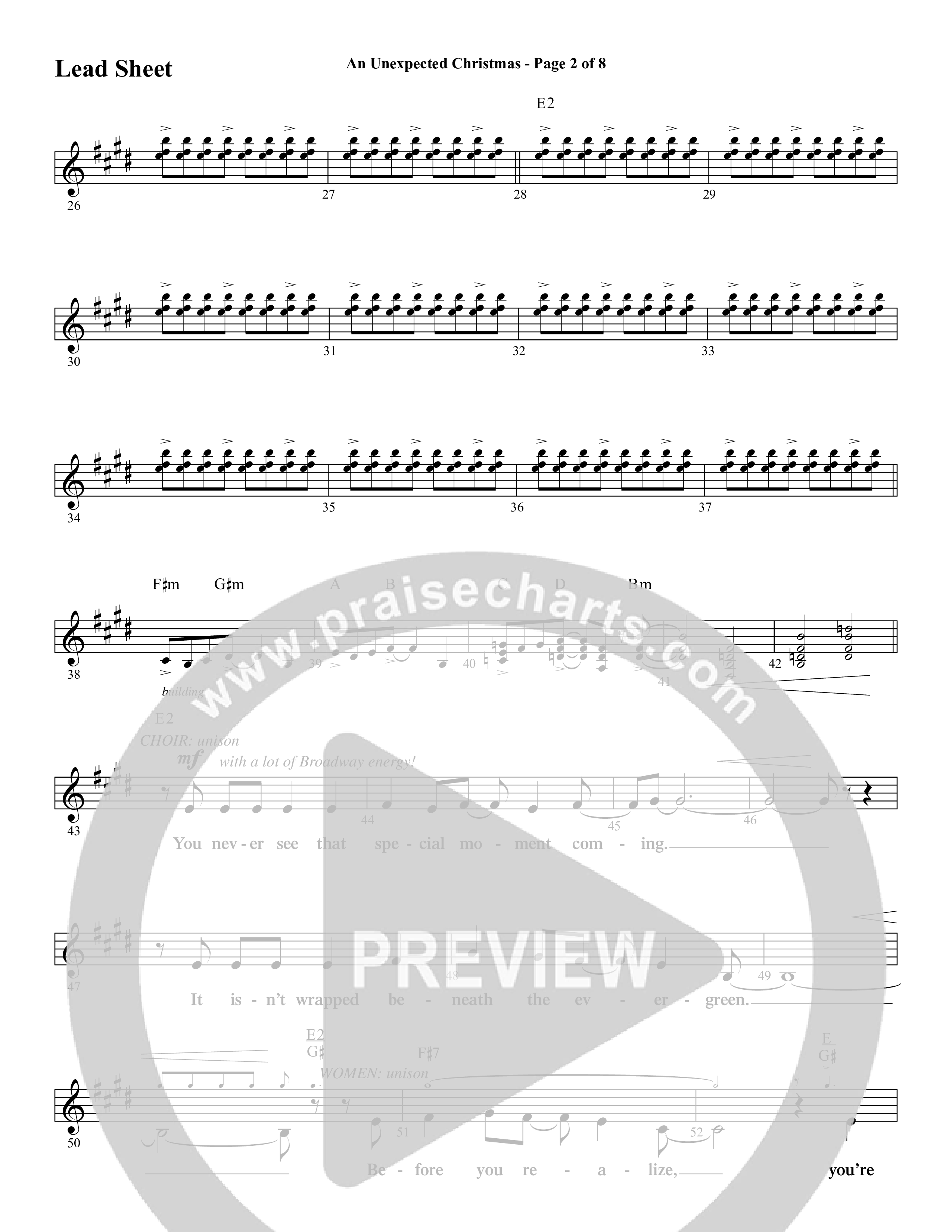 An Unexpected Christmas (11 Song Choral Collection) Song 9 (Lead & Chords) (Arr. Daniel Semsen)