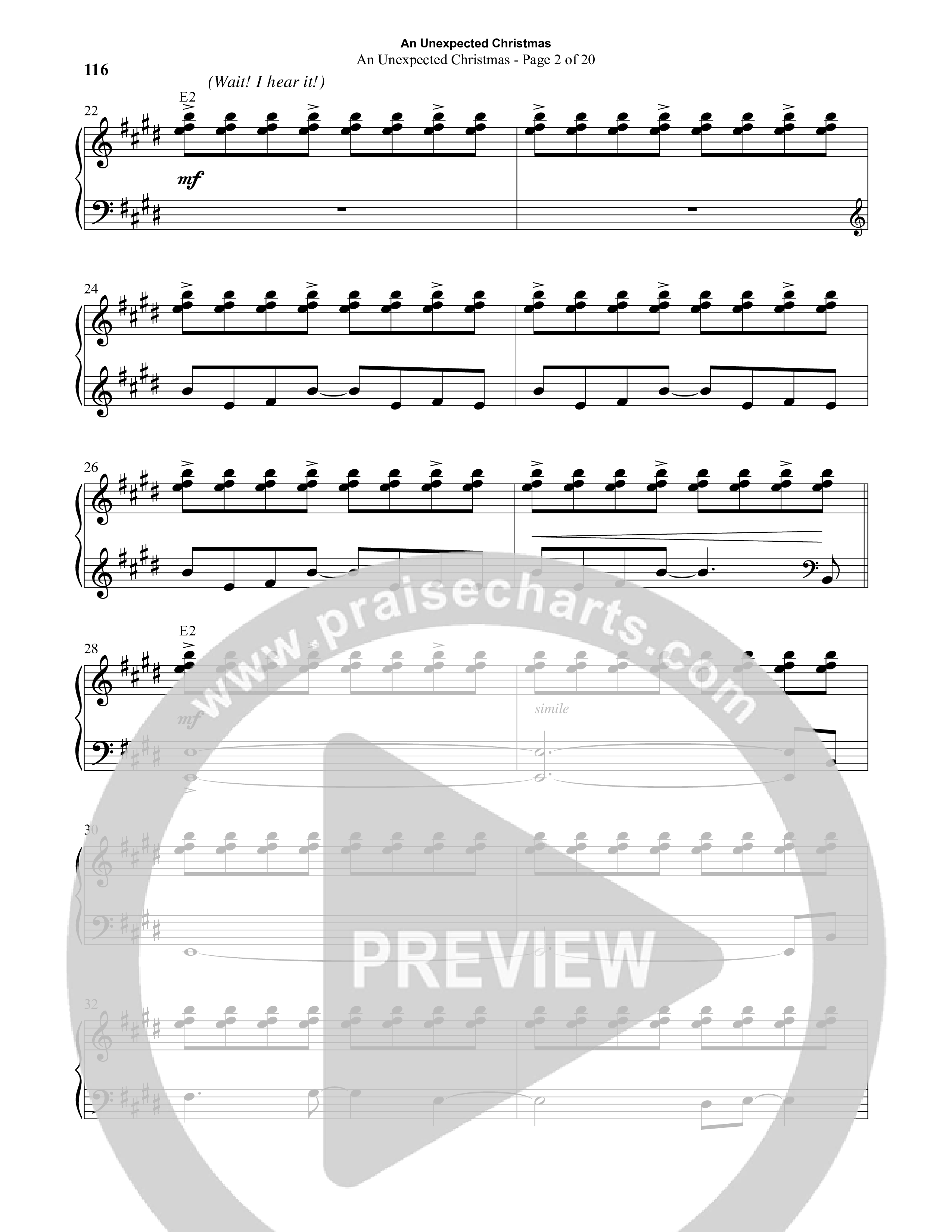 An Unexpected Christmas (11 Song Choral Collection) Song 9 (Piano SATB) (Arr. Daniel Semsen)