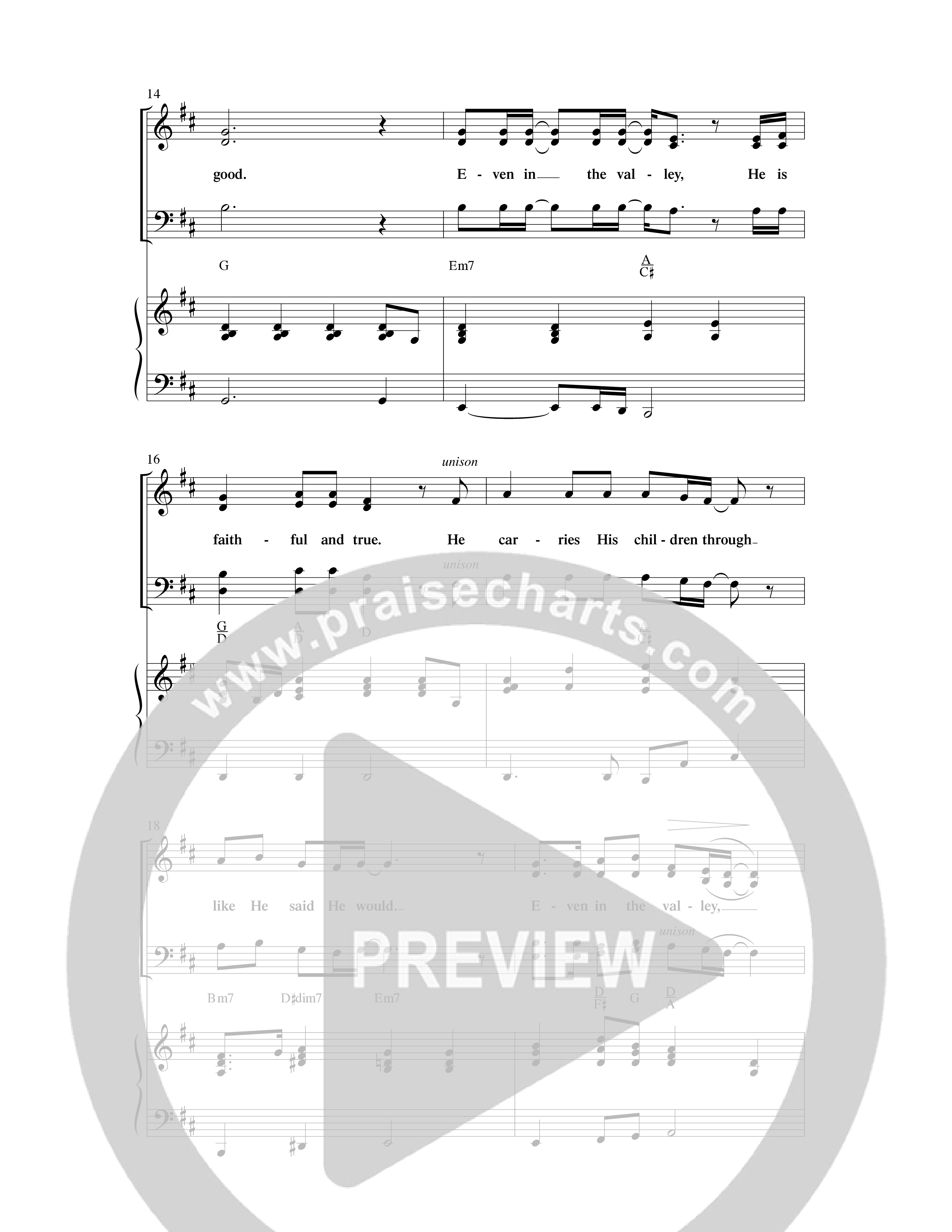 Even in the Valley (Choral Anthem SATB) Anthem (SATB/Piano) (Word Music Choral / Arr. Russel Mauldin)