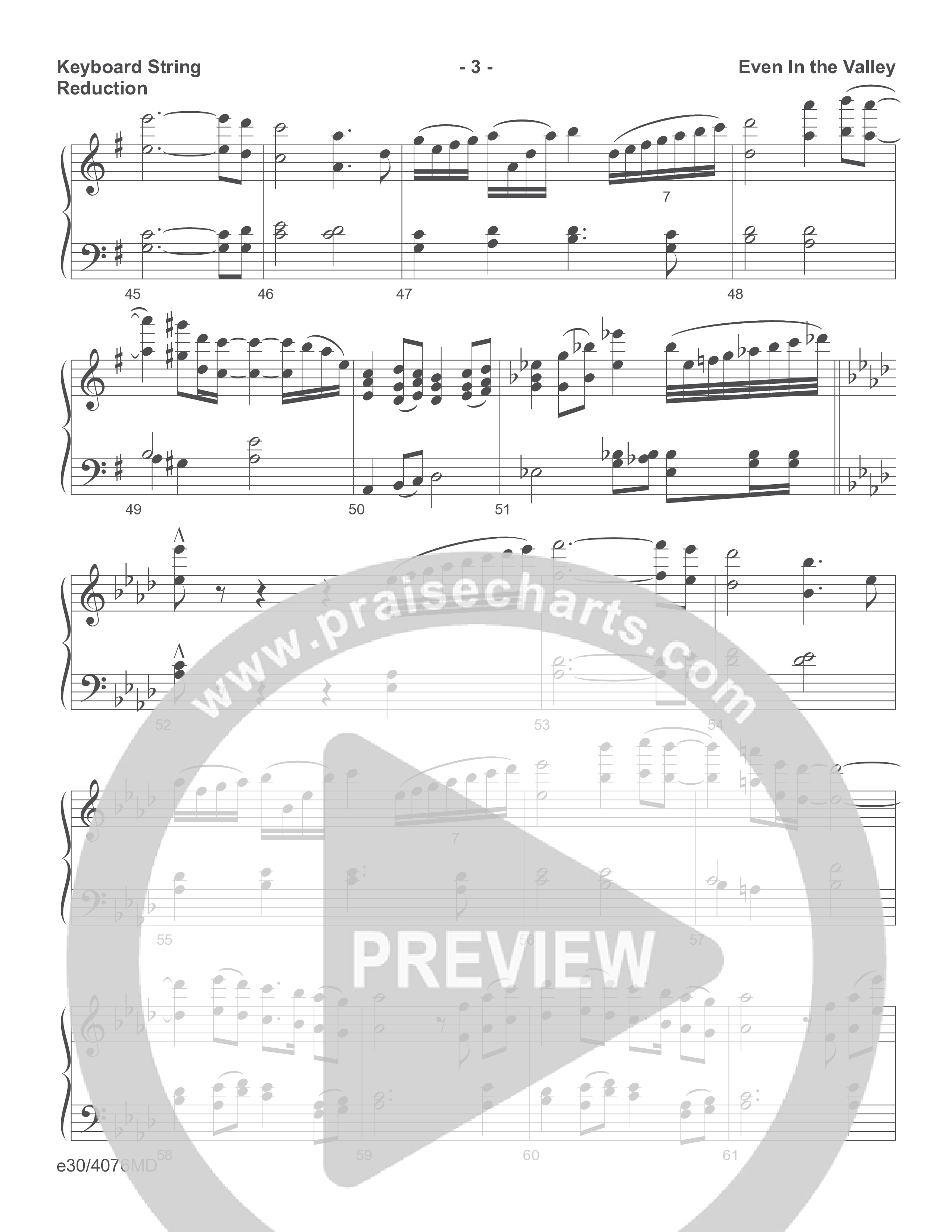 Even In The Valley (Choral Anthem SATB) String Reduction (Word Music Choral / Arr. Richard Kingsmore)