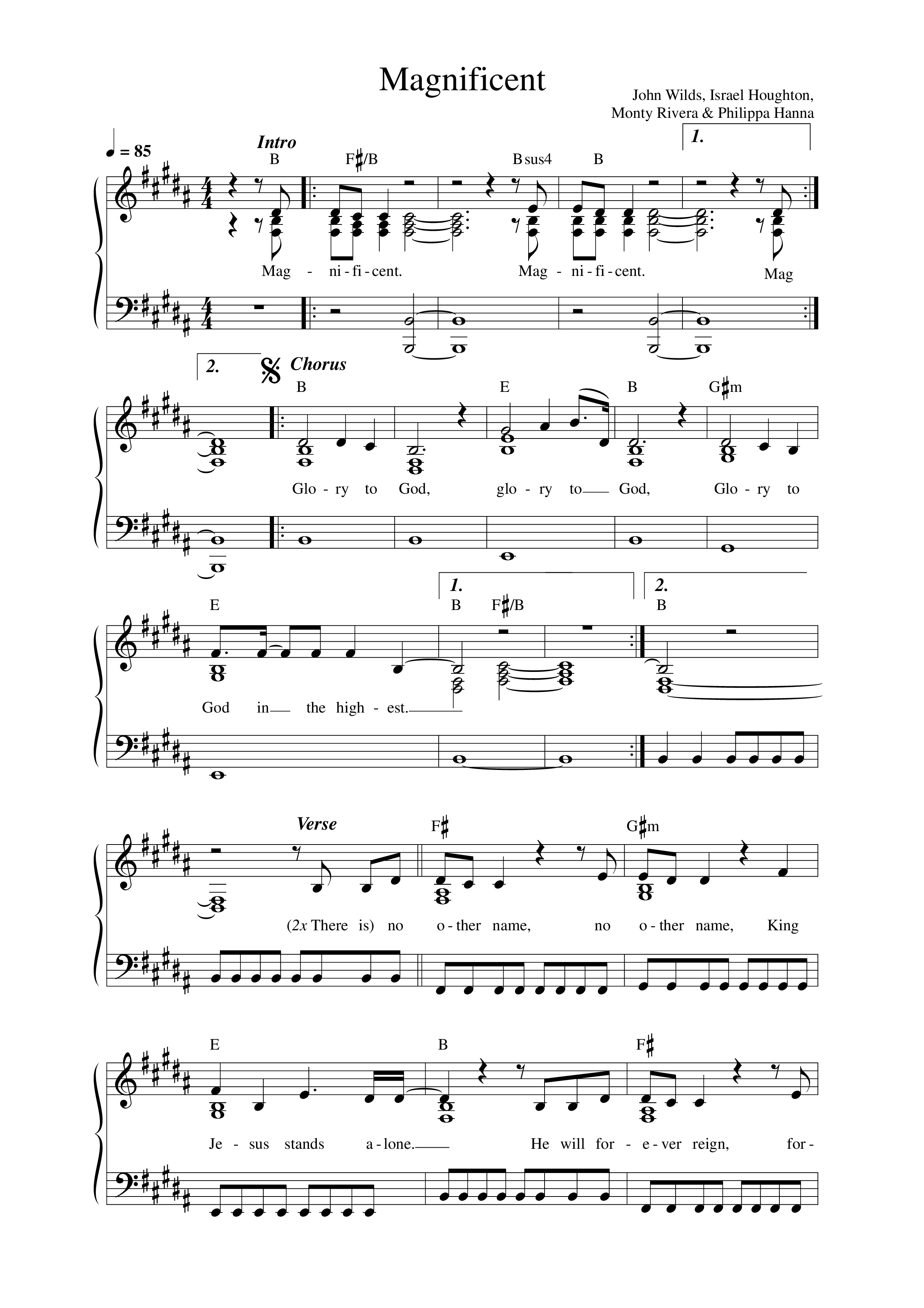 Magnificent Lead Sheet Melody (Philippa Hanna)