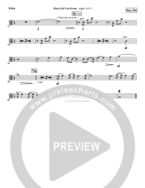 Mary Did You Know Viola (Michael English)