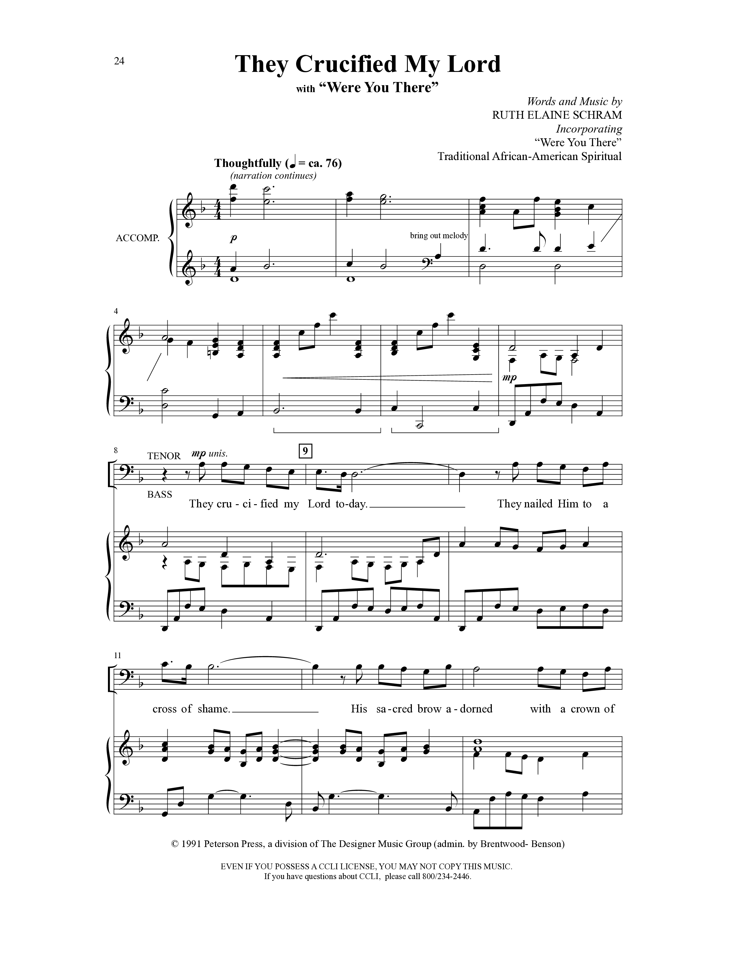 Songs Of The Passion (4 Song Choral Collection) Song 3 (Piano SATB) (Orch. Phillip Keveren)