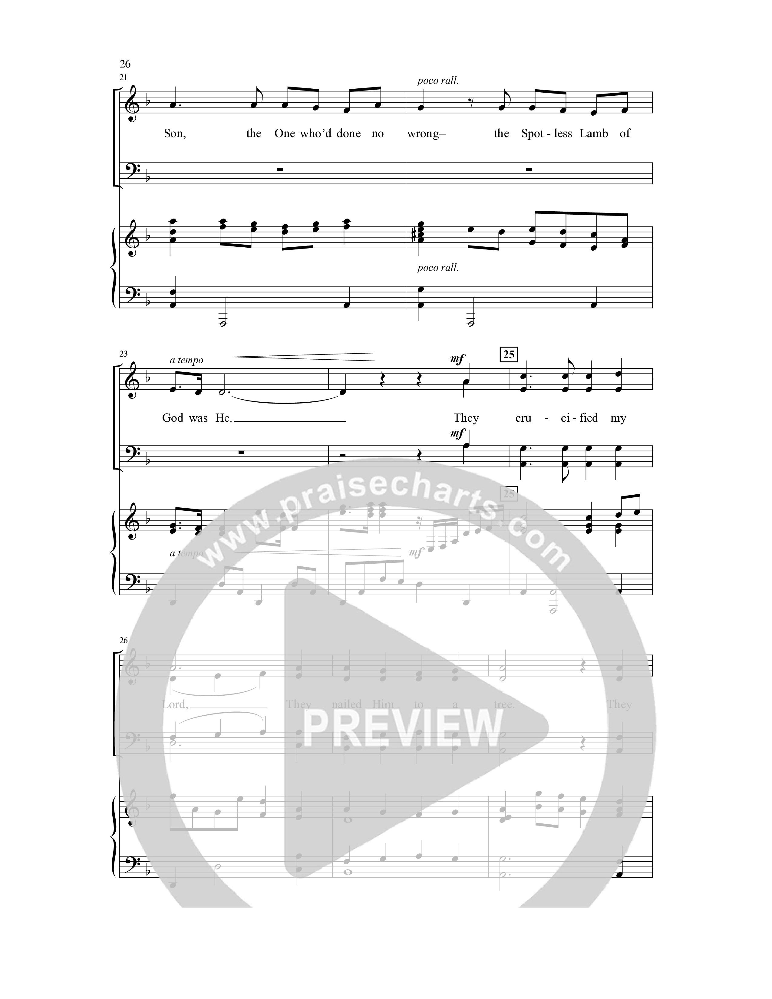 Songs Of The Passion (4 Song Choral Collection) Song 3 (Piano SATB) (Orch. Phillip Keveren)
