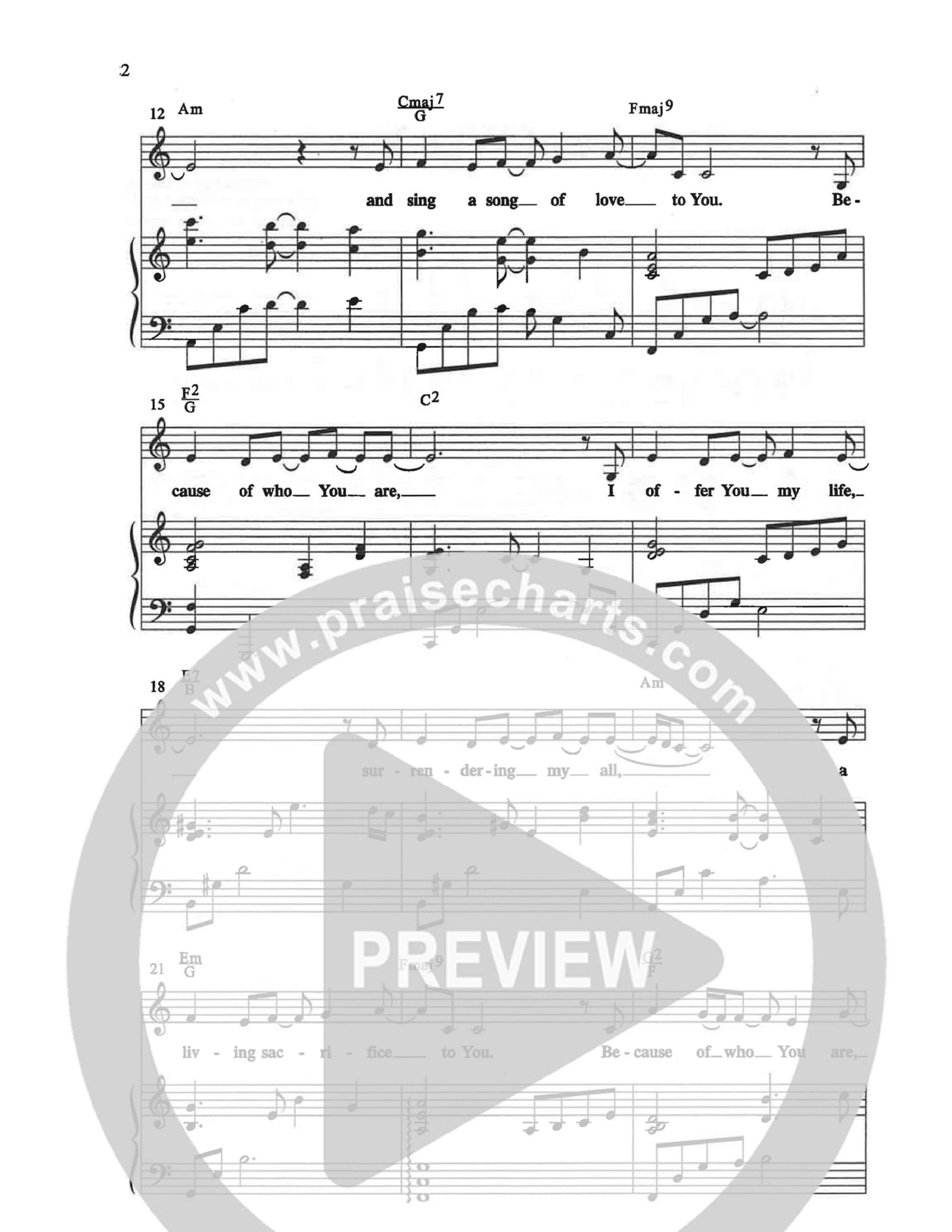 Because Of Who You Are (Choral Anthem SATB) Anthem (SATB/Piano) (The Brooklyn Tabernacle Choir / Arr. Carol Cymbala)