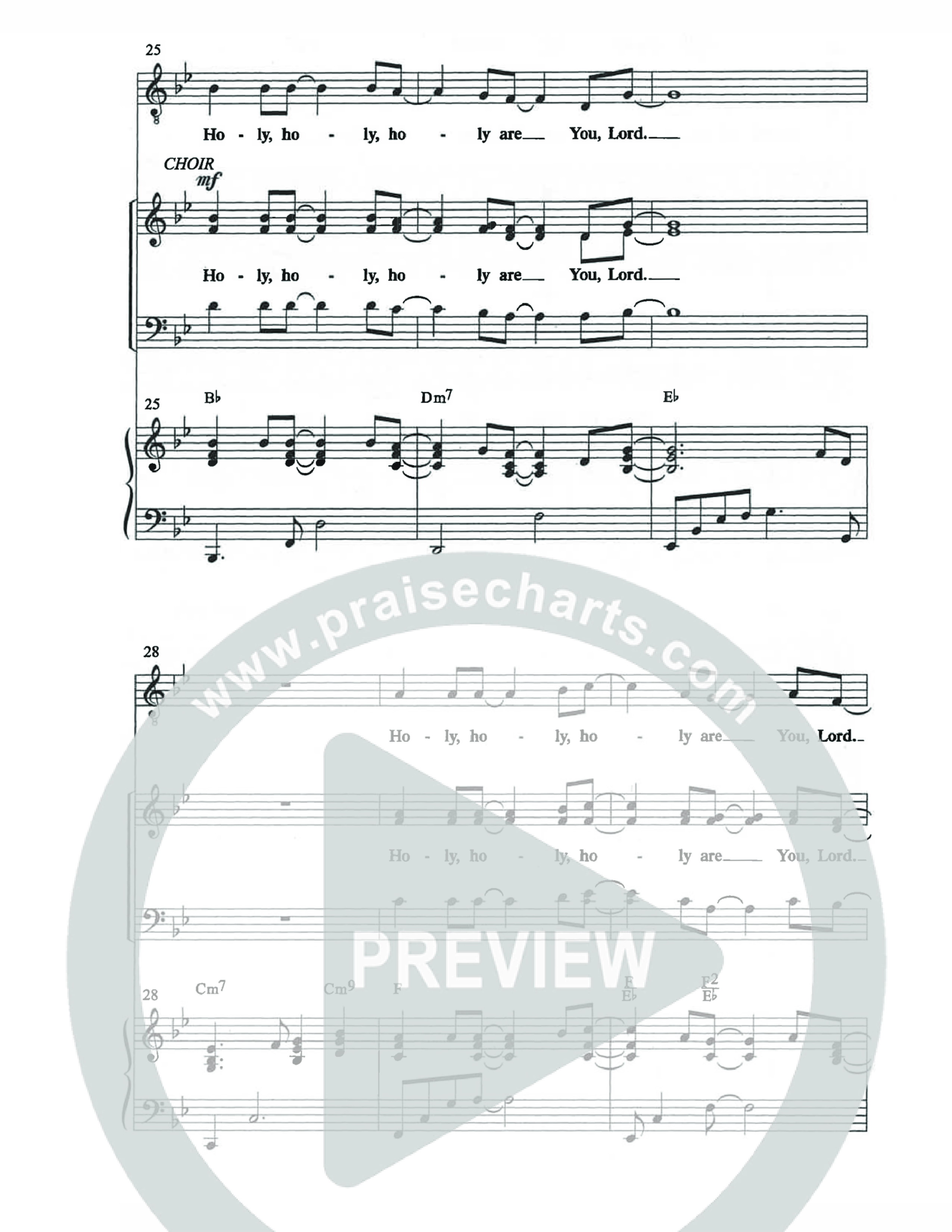 Holy Are You Lord (Choral Anthem SATB) Anthem (SATB/Piano) (The Brooklyn Tabernacle Choir / Arr. Carol Cymbala)