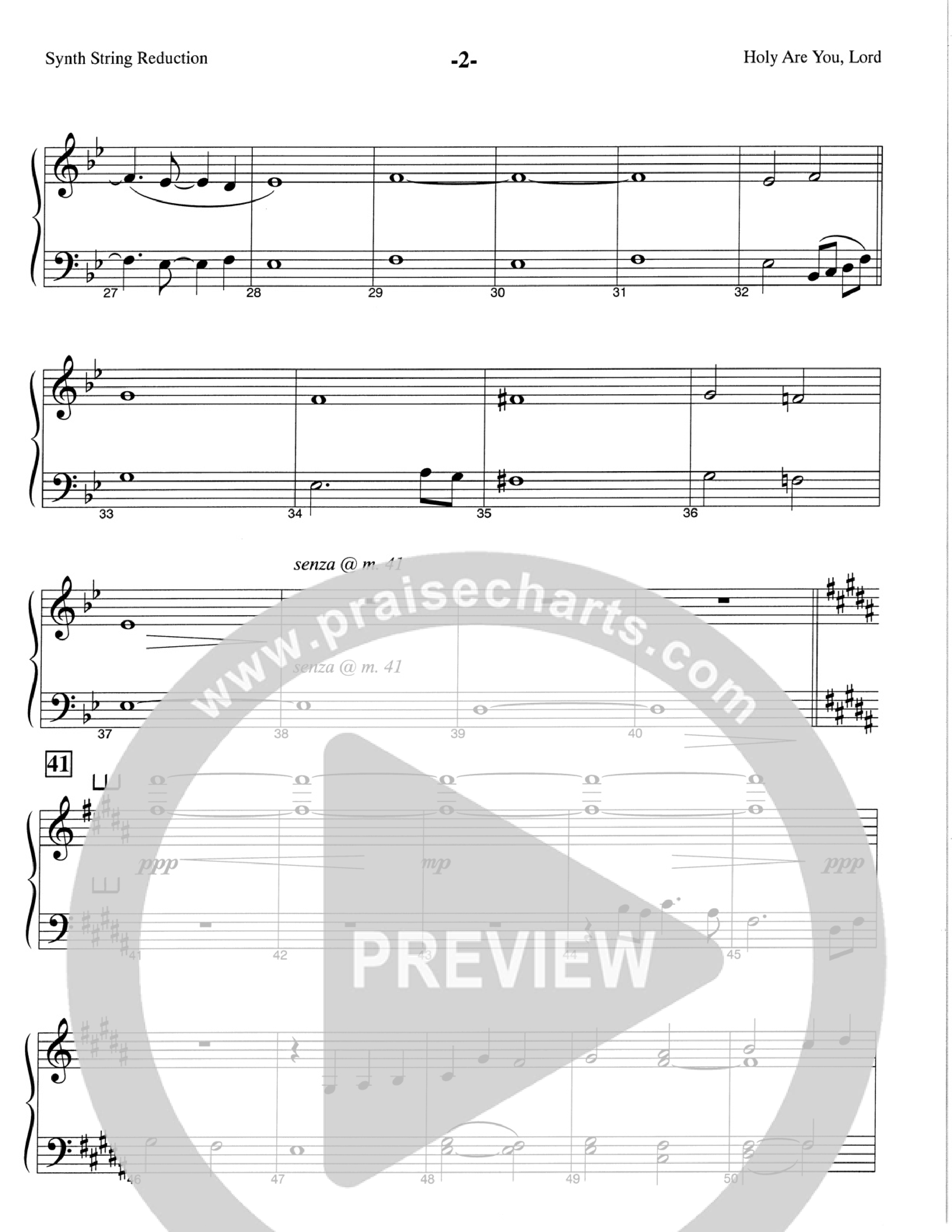 Holy Are You Lord (Choral Anthem SATB) String Reduction (The Brooklyn Tabernacle Choir / Arr. Carol Cymbala)