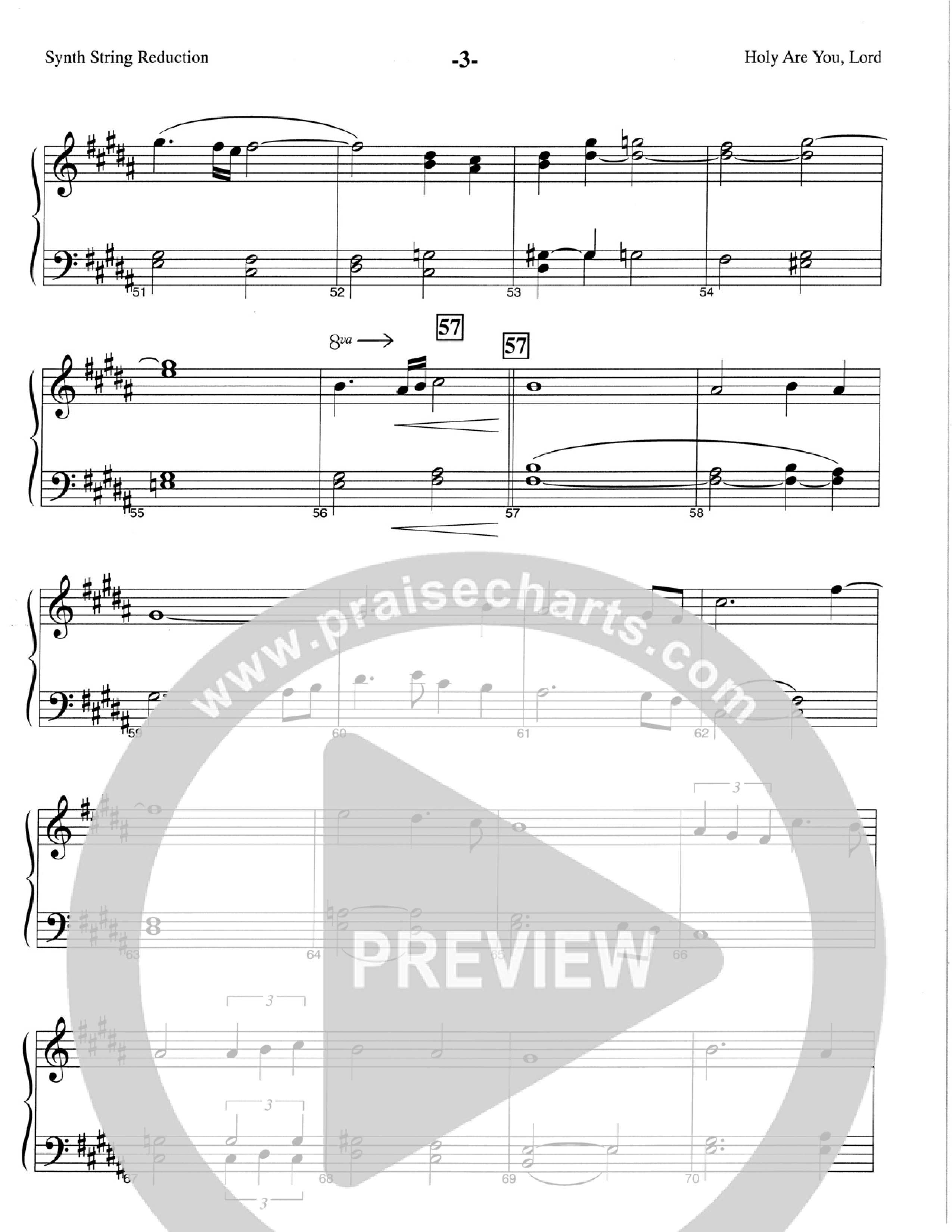 Holy Are You Lord (Choral Anthem SATB) String Reduction (The Brooklyn Tabernacle Choir / Arr. Carol Cymbala)