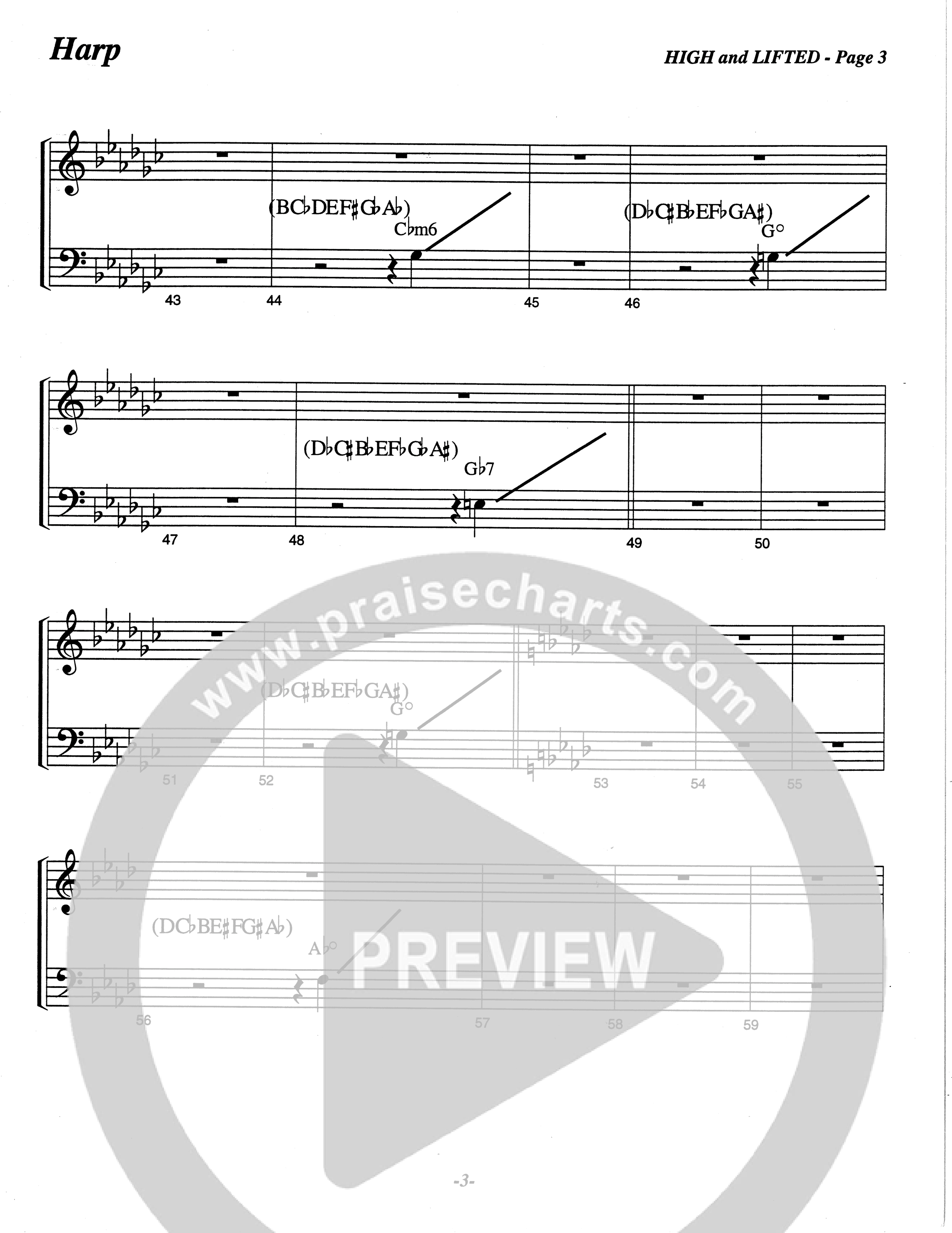 High And Lifted Up (Choral Anthem SATB) Harp (The Brooklyn Tabernacle Choir / Arr. Carol Cymbala)