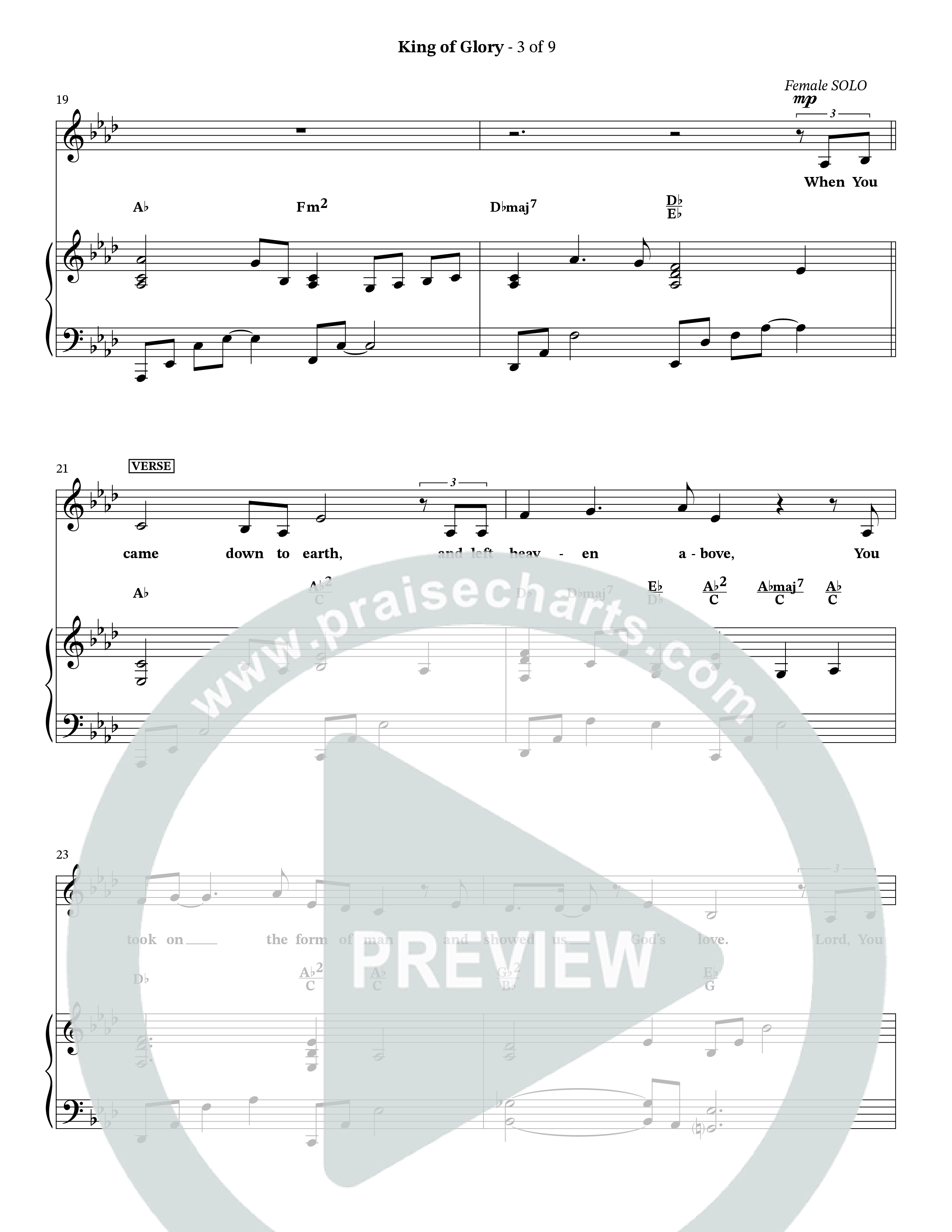 King Of Glory (Choral Anthem SATB) Anthem (SATB/Piano) (The Brooklyn Tabernacle Choir / Arr. Carol Cymbala / Orch. Lari Goss)
