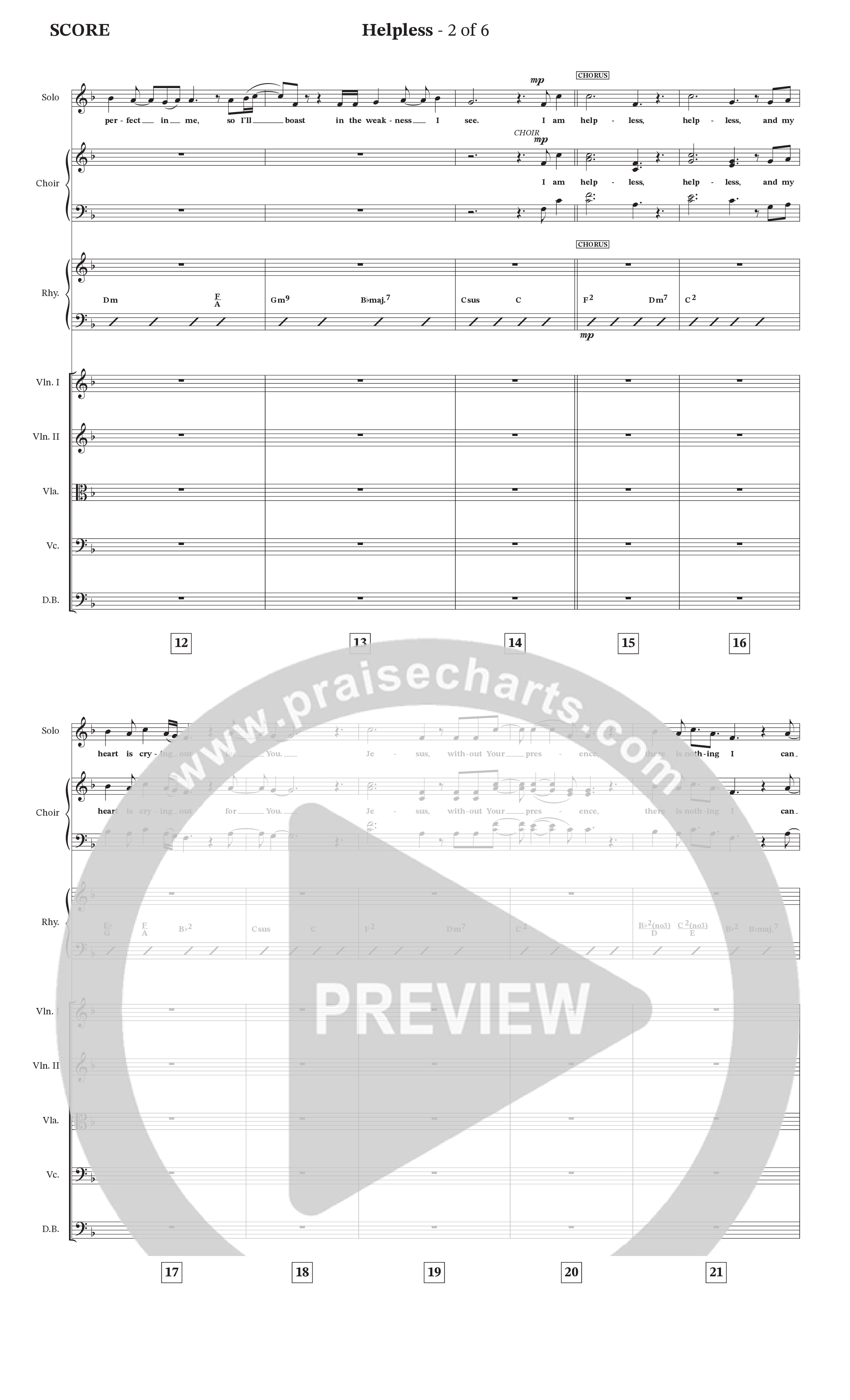 Helpless (Choral Anthem SATB) String Ensemble (The Brooklyn Tabernacle Choir)